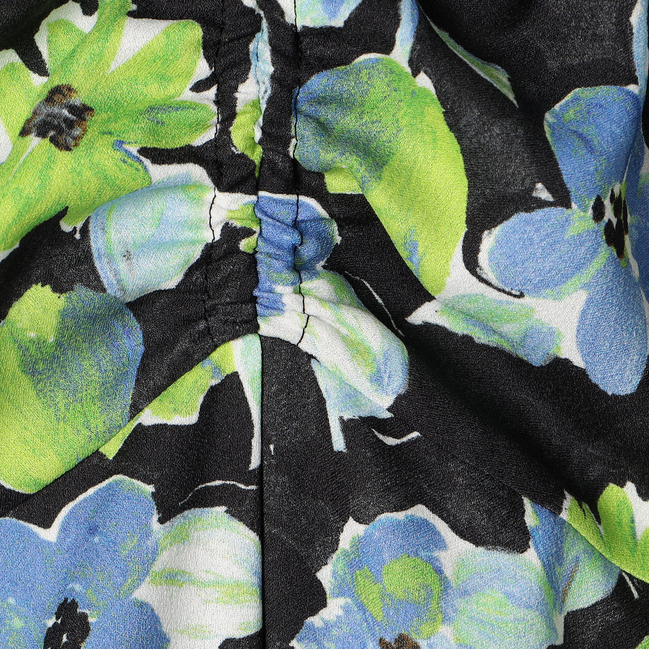 □スプリングフラワープリント ドロストギャザーワンピース