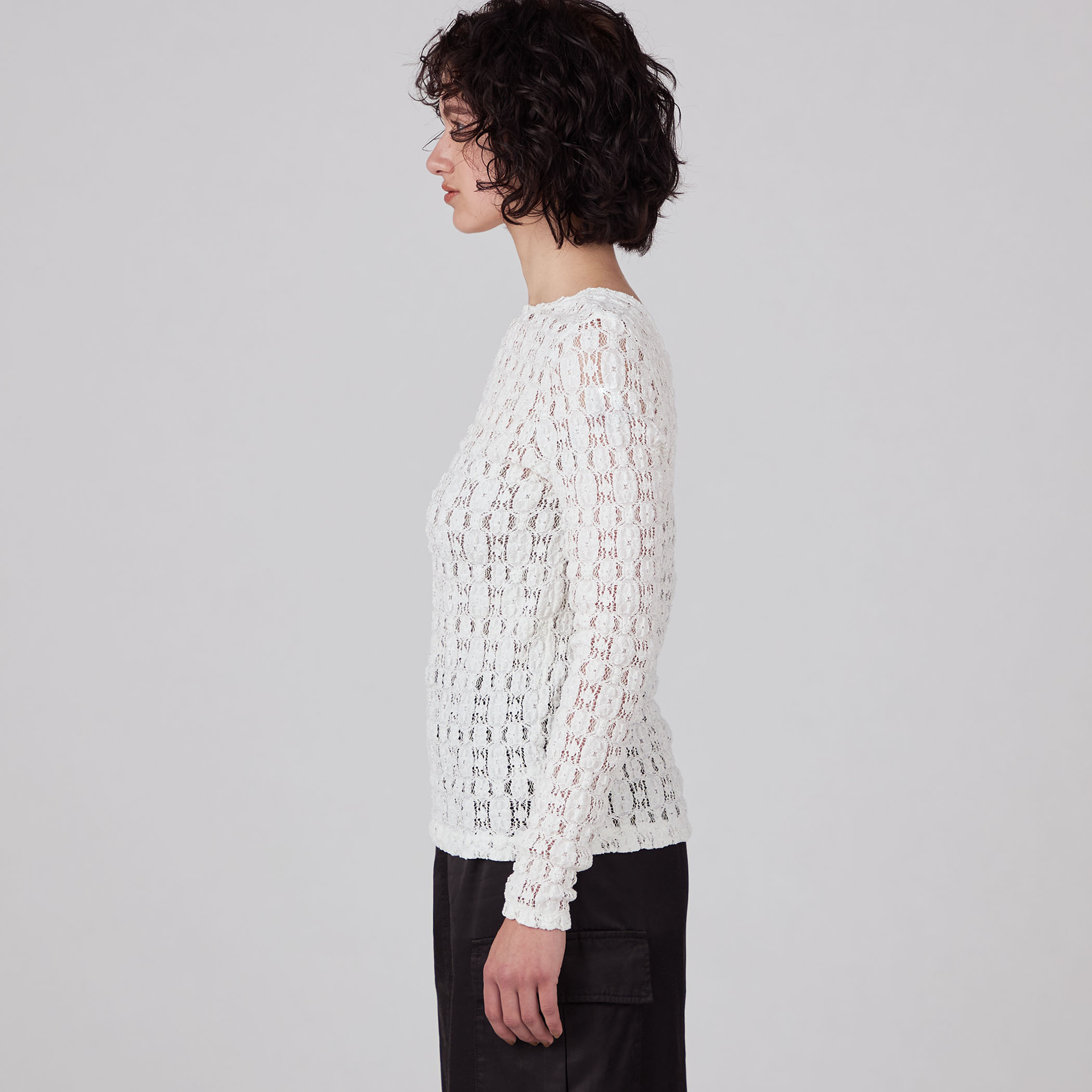 MACPHEE - 【MACPHEE】21SS コットンナイロンリリヤーン クルー