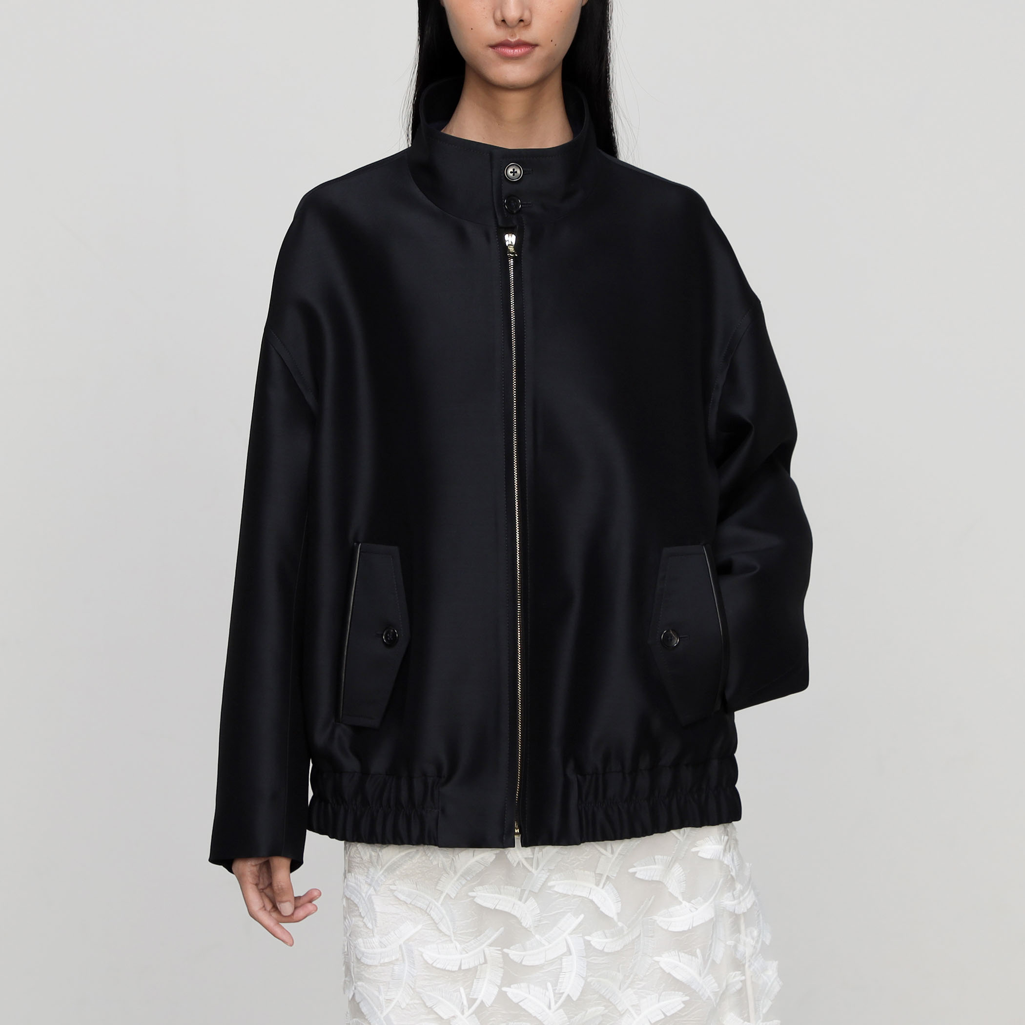 トゥモローランド　上質ブルゾン シルクウール ジップアップブルゾン｜トゥモローランド 公式通販