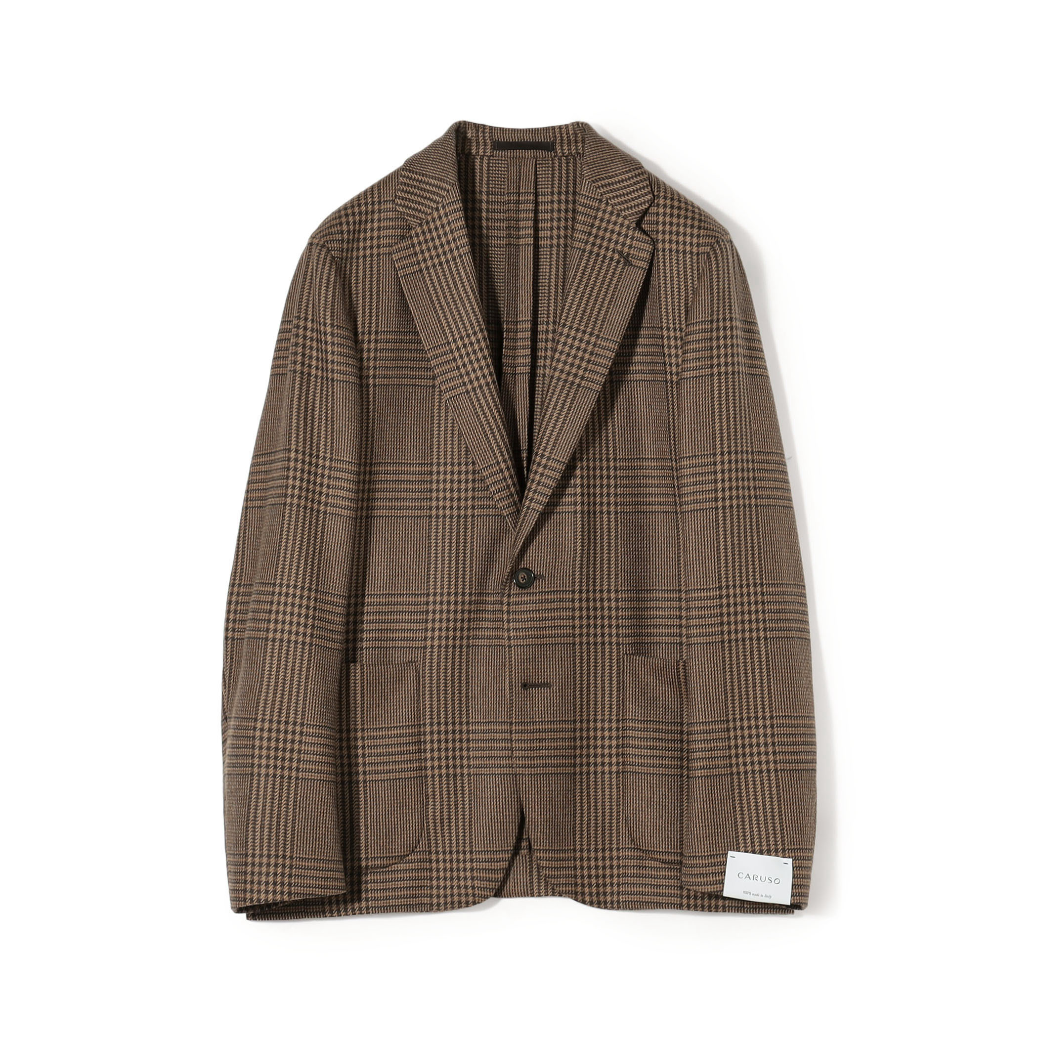 CARUSO Butterfly ウールグレンチェック シングルブレステッド2Bジャケット
