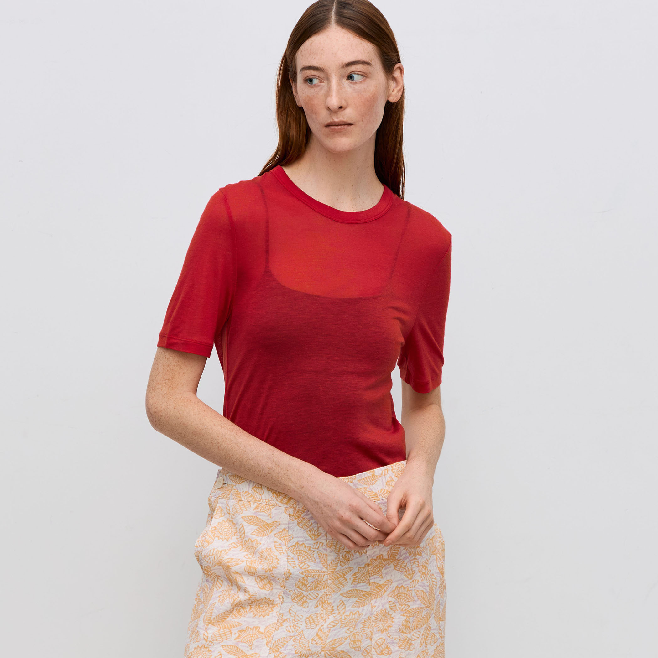 テンセルシルク ベーシックTシャツ｜トゥモローランド 公式サイト