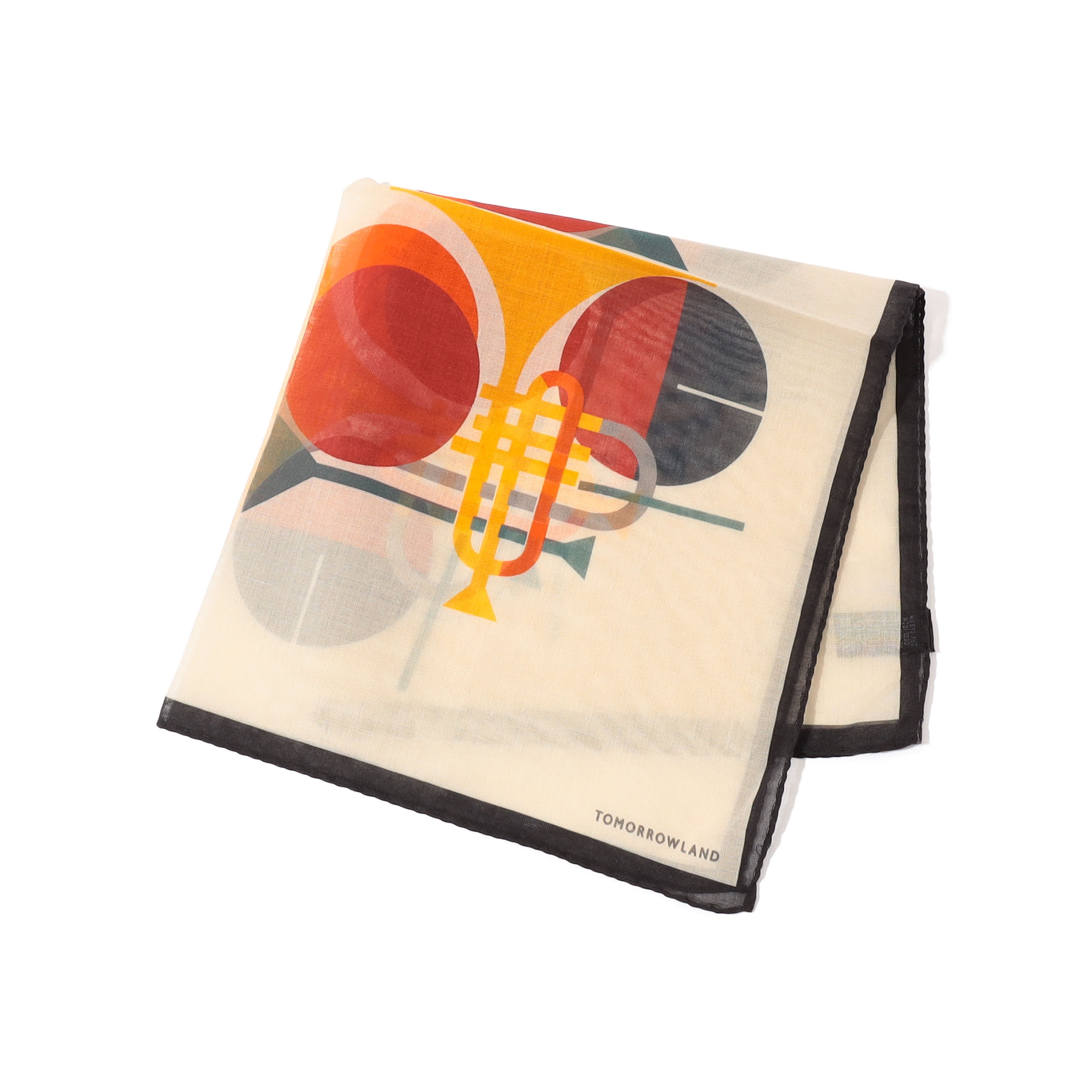 TOMORROWLAND コットンシルク プリントポケットチーフ