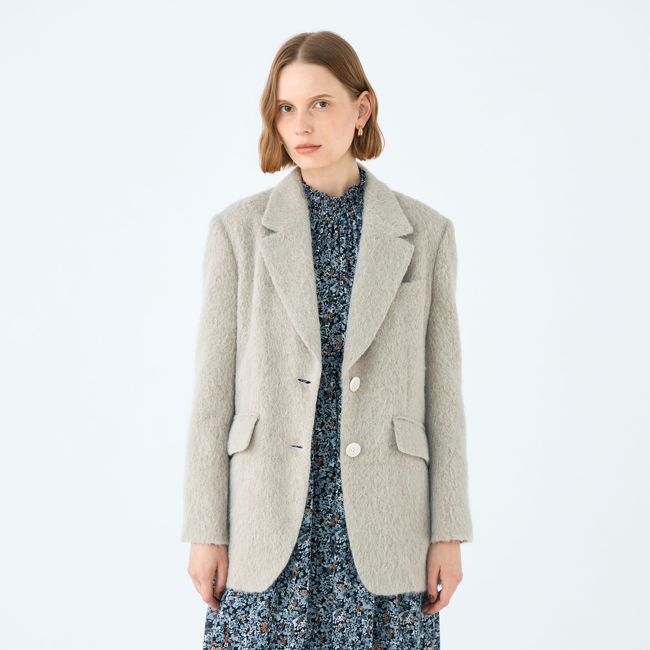 ライトアルパカシャギー テーラードジャケット｜トゥモローランド 公式通販