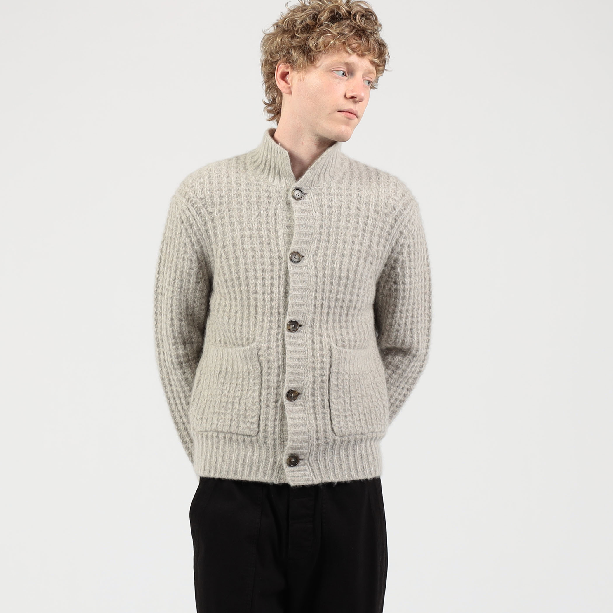 【新品未使用品】JAMES PERSE メンズ　カシミヤカーディガン　サイズ3 新品未使用品】JAMES PERSE メンズ カシミヤカーディガン サイズ3