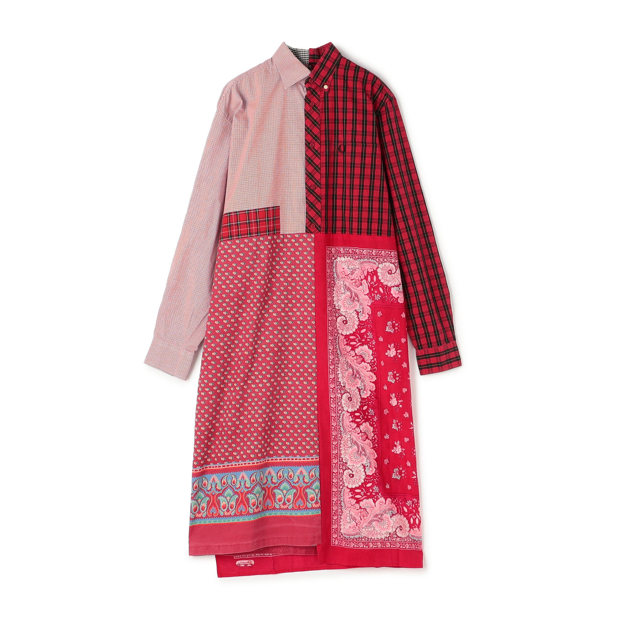 Bettina Bakdal The Cotton Provence パッチワークシャツドレス