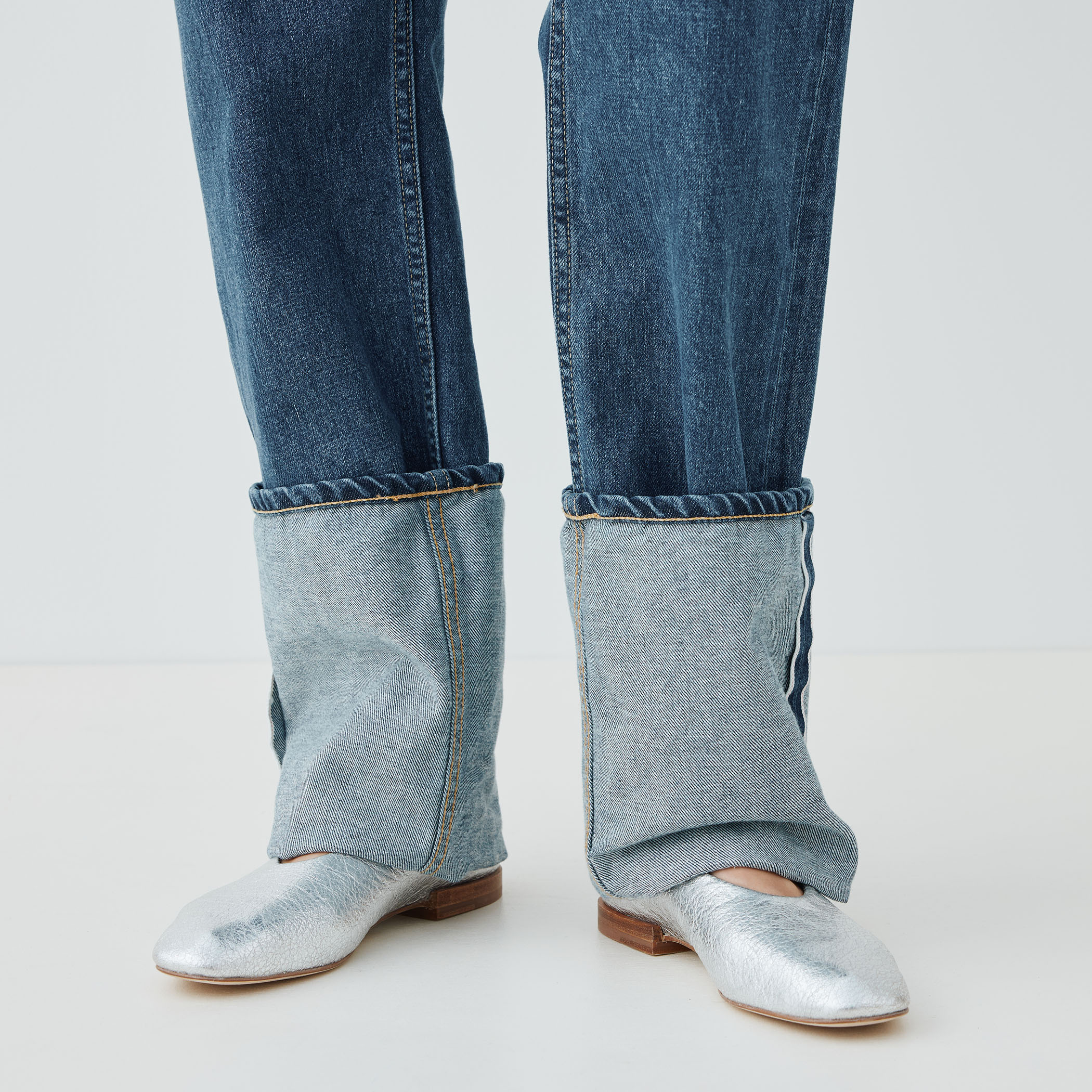 ヴィンテージブルーデニム ロングヘムパンツ｜トゥモローランド 公式通販