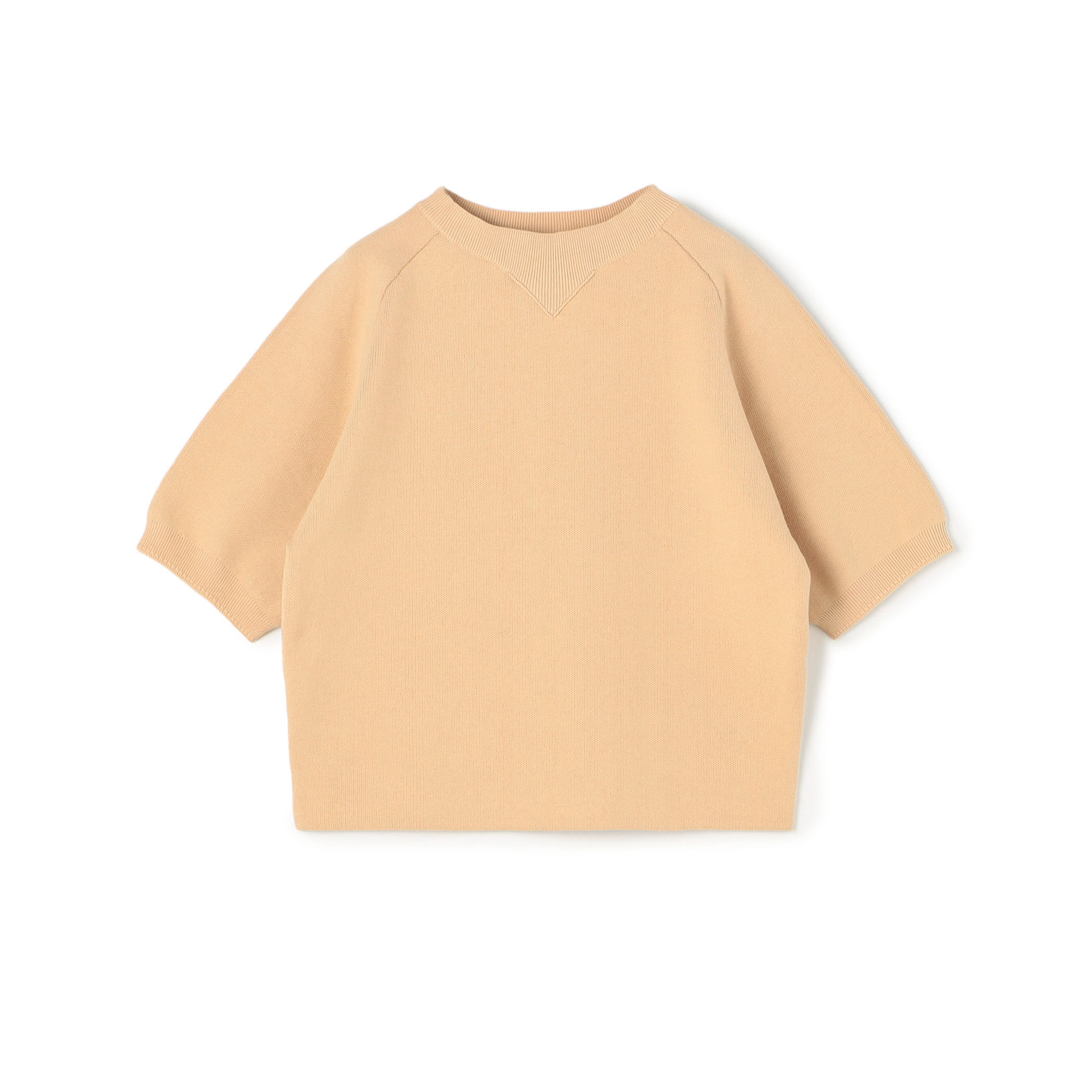 WEB限定】 ダブルニット ハーフスリーブプルオーバー