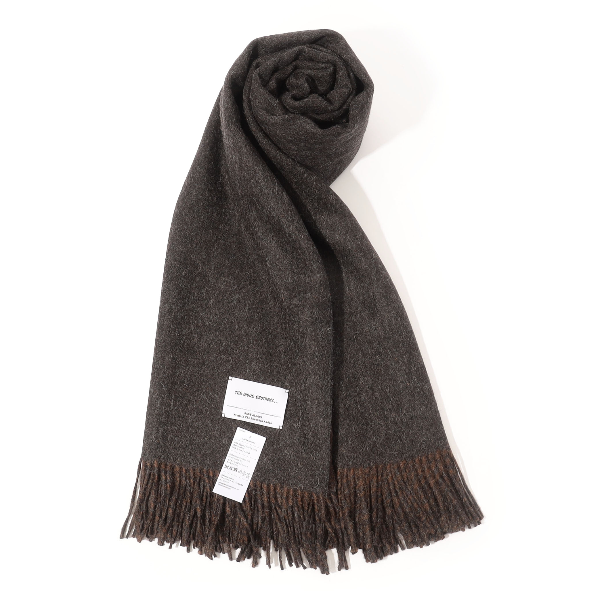 The Inoue Brothers Two-Colour Large Brushed Stole