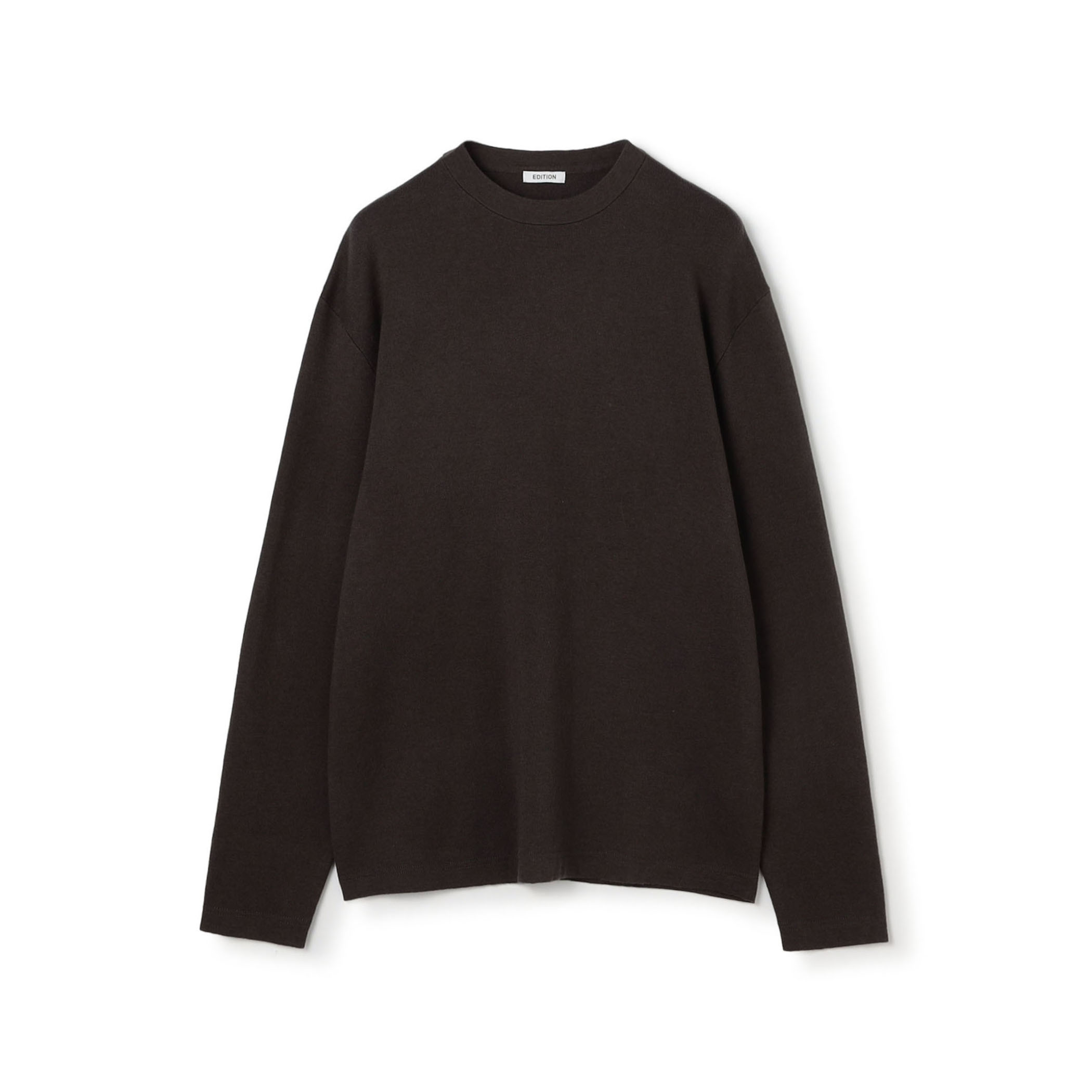 コットンカシミヤクルーネックニット