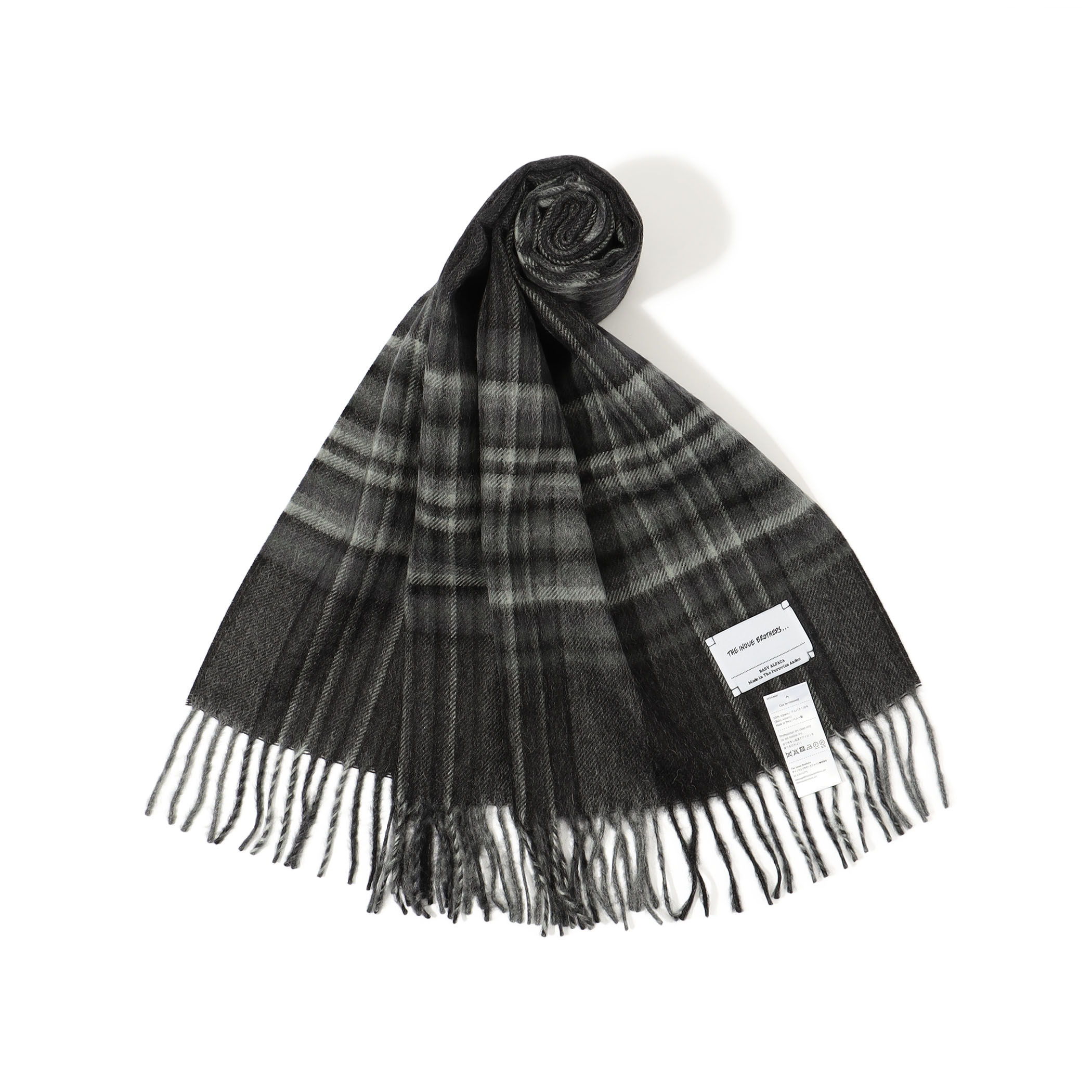 The Inoue Brothers Brushed Scarf Check