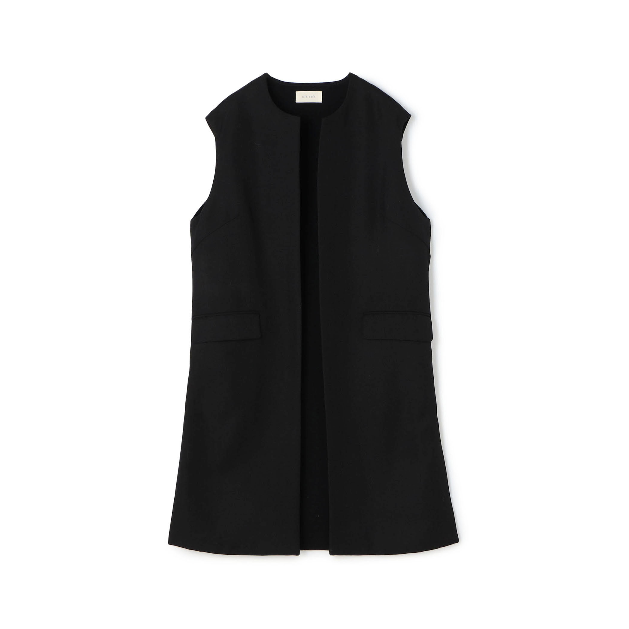 【WEB先行予約】ウールファブリックコンビ ロングジレ