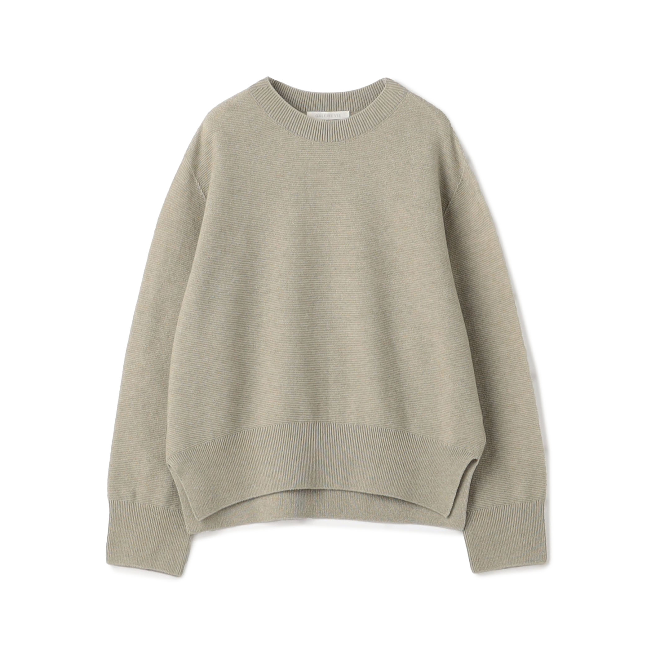 カシミヤコットン クルーネックプルオーバー