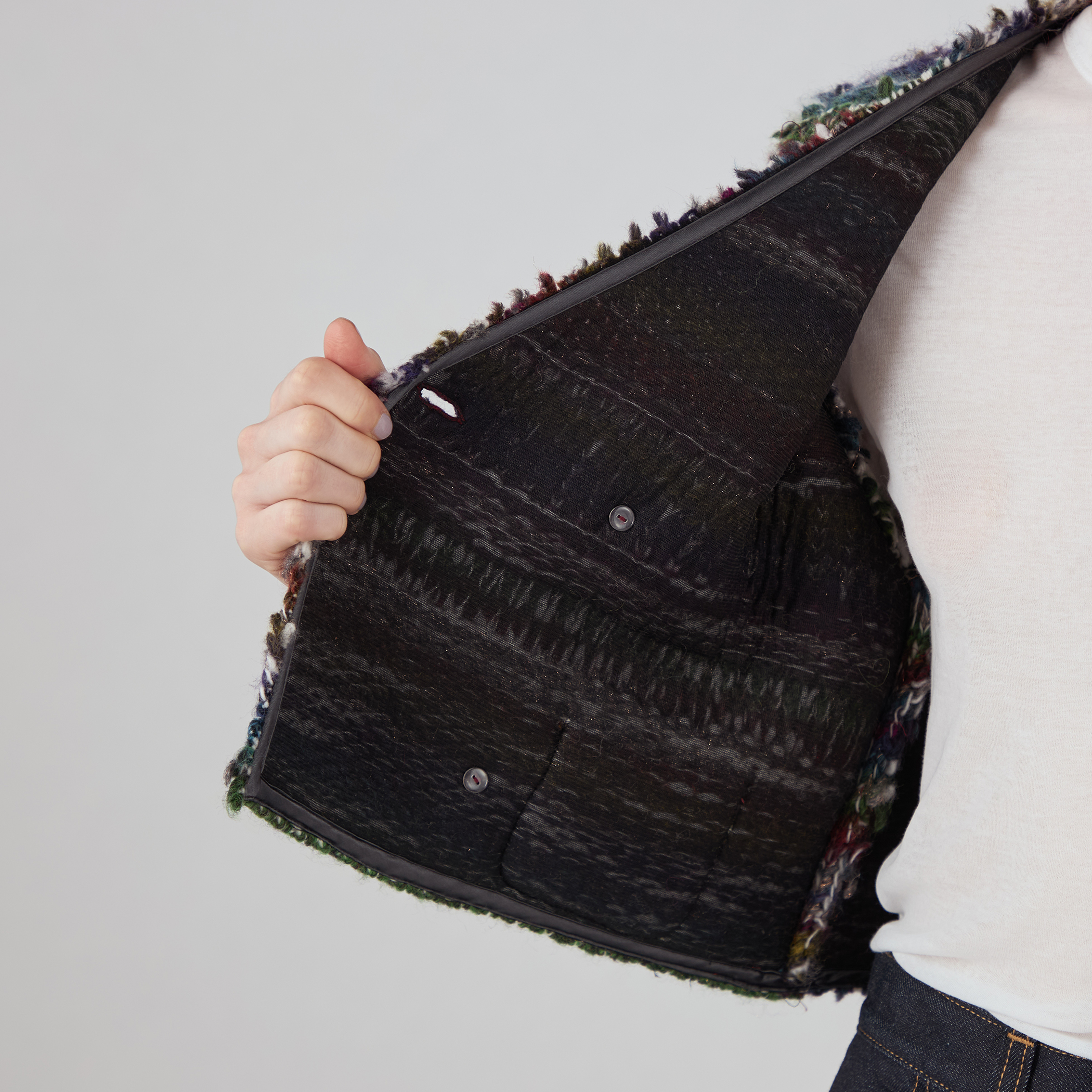 ニットボンディング クロップドジャケット｜トゥモローランド 公式通販