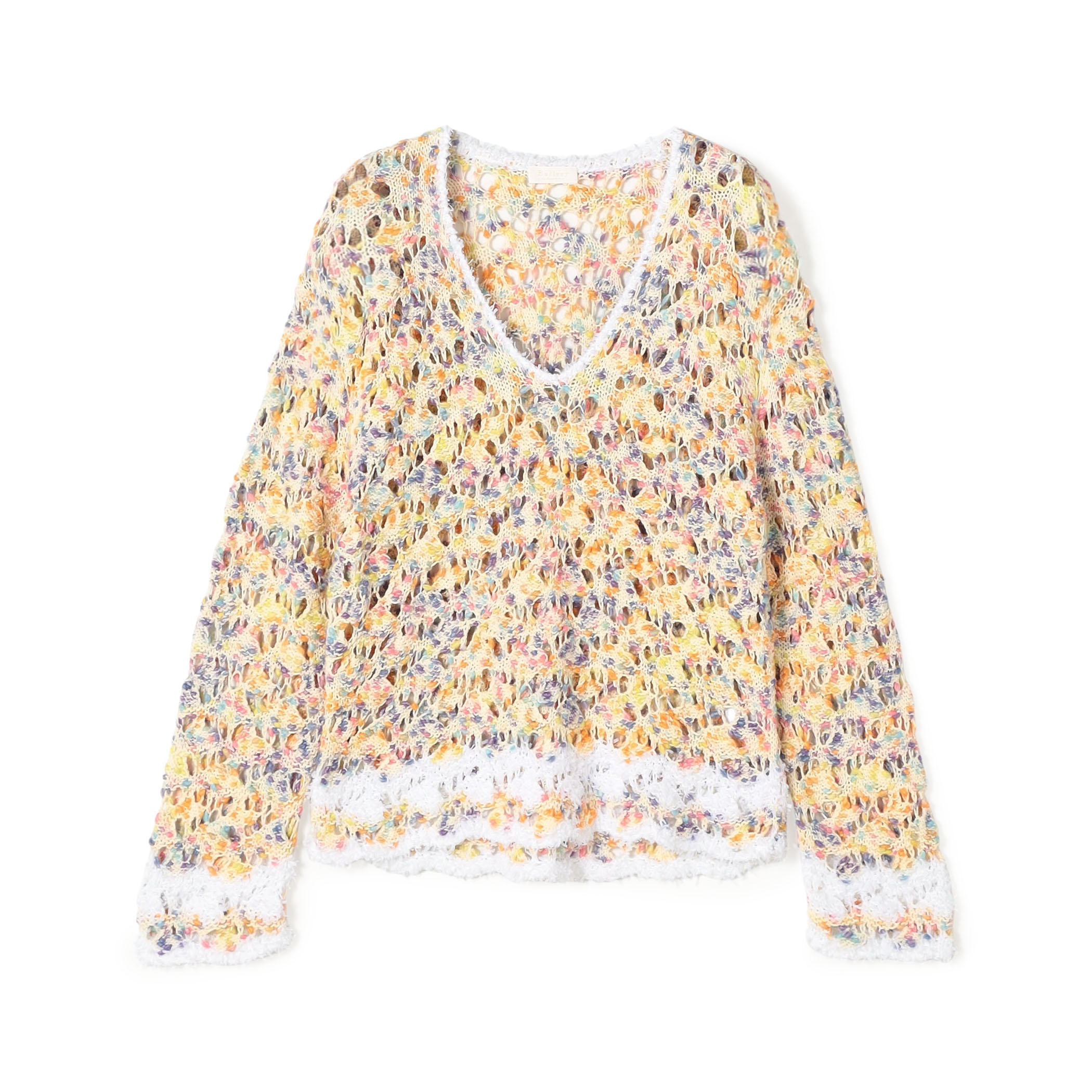 マテリアルカラーミックス Vネックプルオーバー