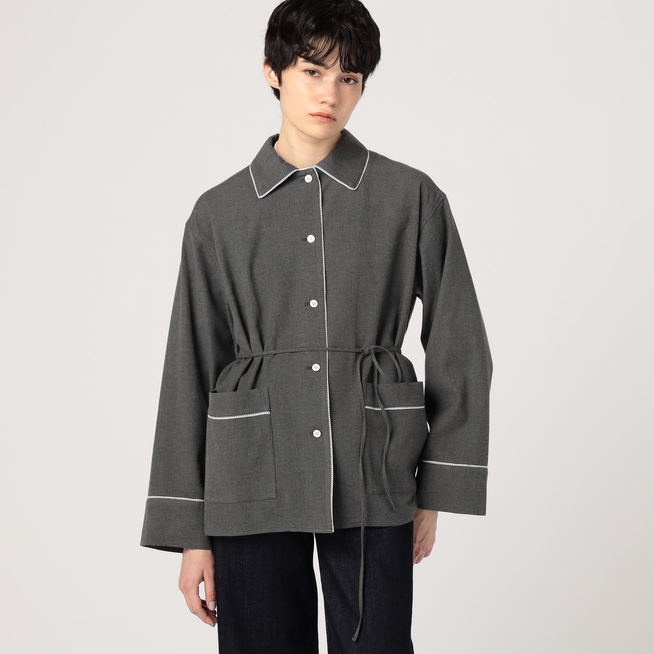 ウールコットンフランネル パジャマシャツ｜トゥモローランド 公式通販