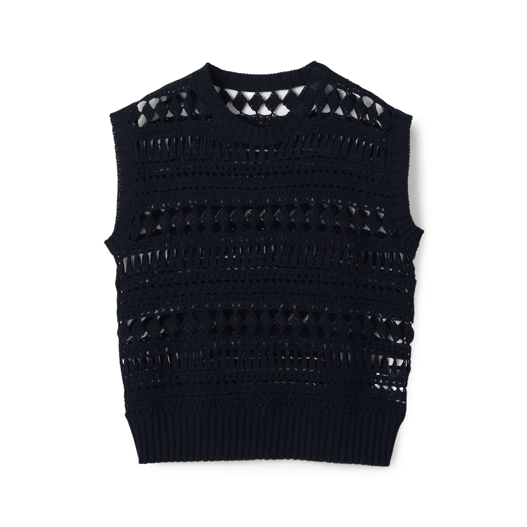 【WEB先行予約】コットンクロシェ ノースリーブプルオーバー