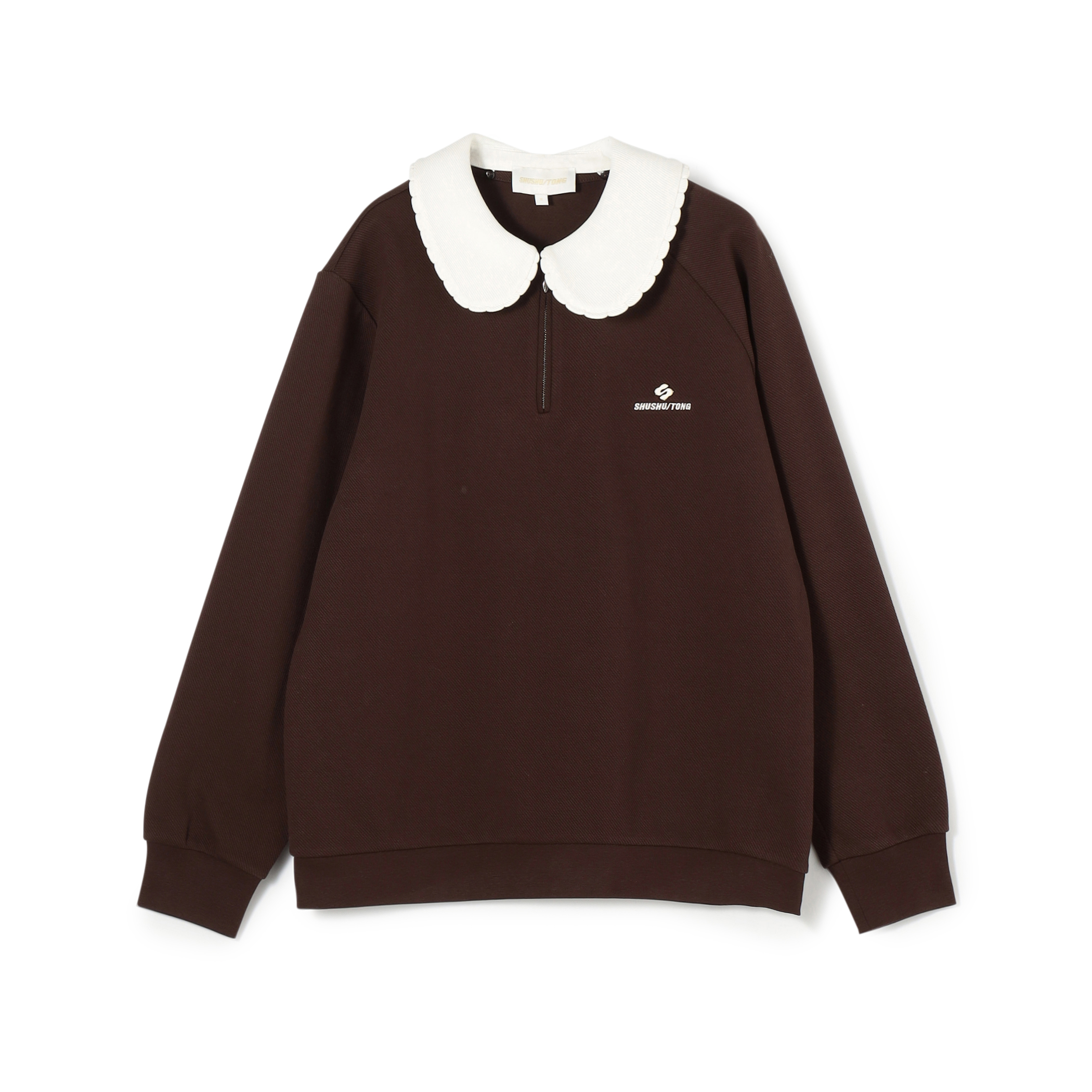 SHUSHU/TONG Doll Collar Oversized Sweatshirt