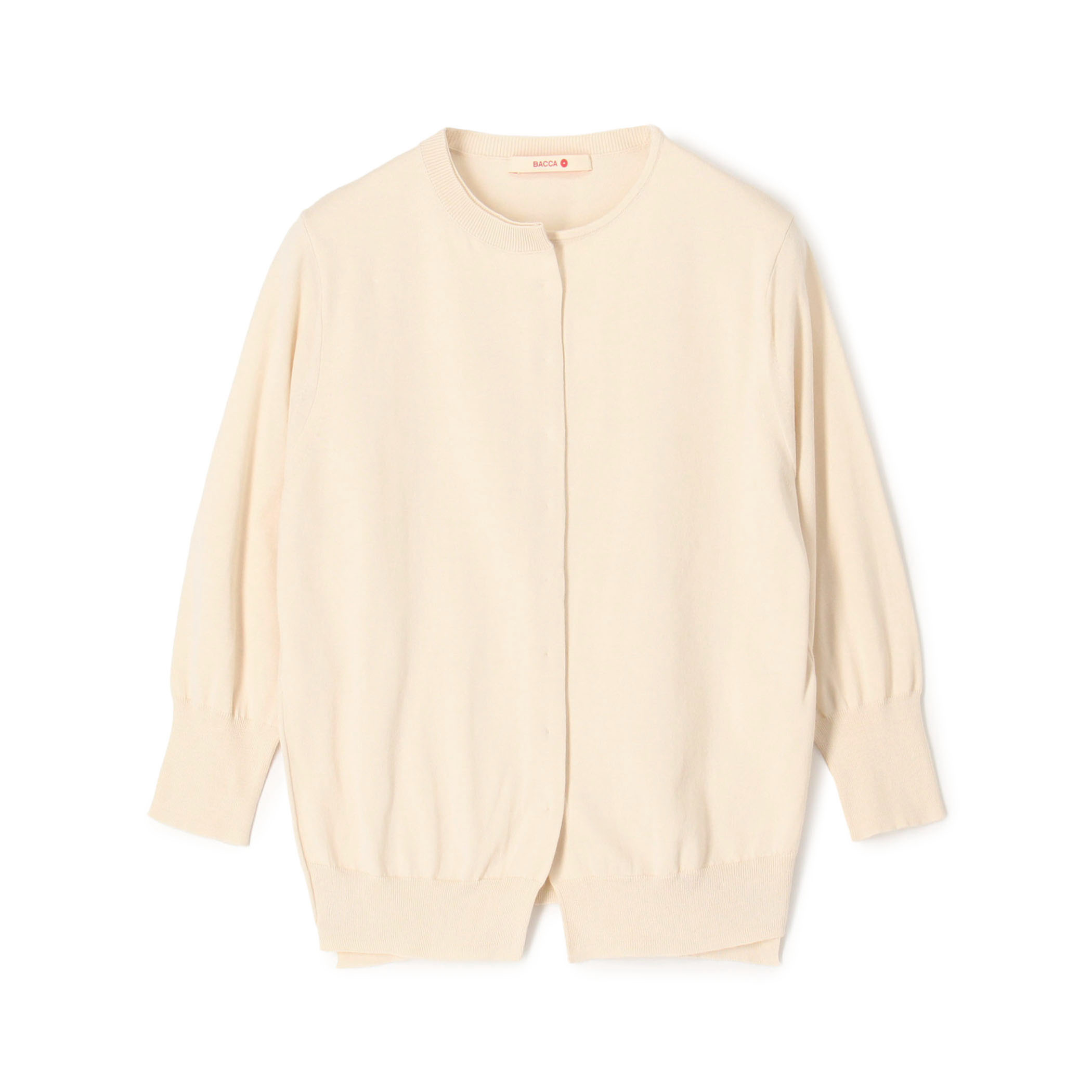 ハイゲージコットン クルーネックカーディガン