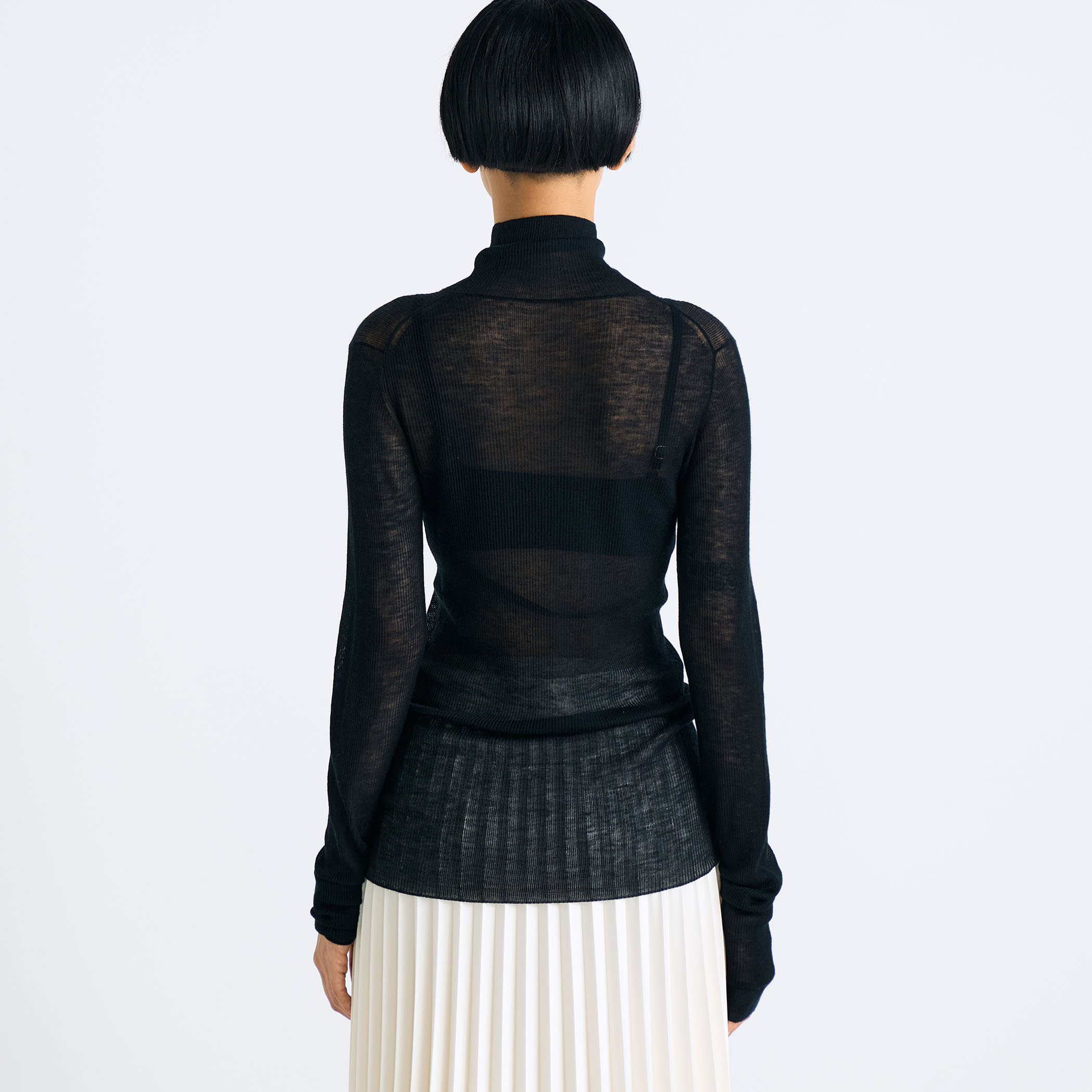 【定価約4万✨】ドゥーズィエムクラス　タートルネックニットドレス　カシミヤ混　黒 定価約4万✨】ドゥーズィエムクラス タートルネックニットドレス