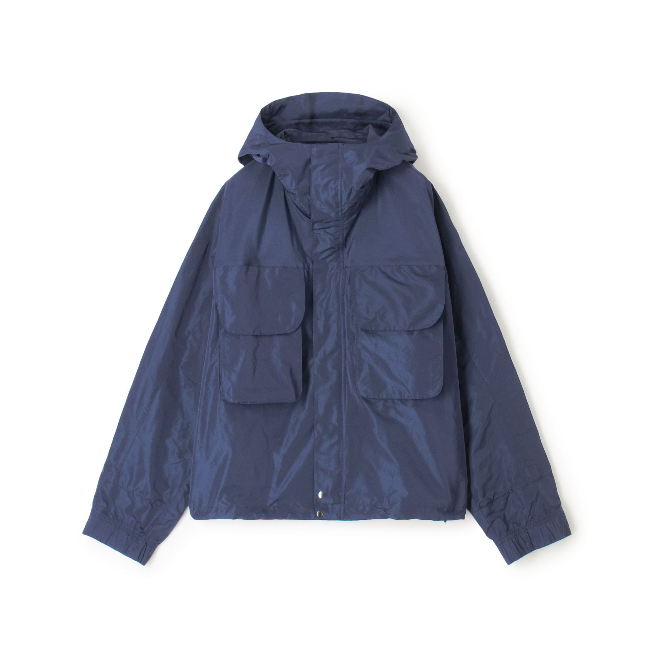 メモリータフタ フーデッドブルゾン