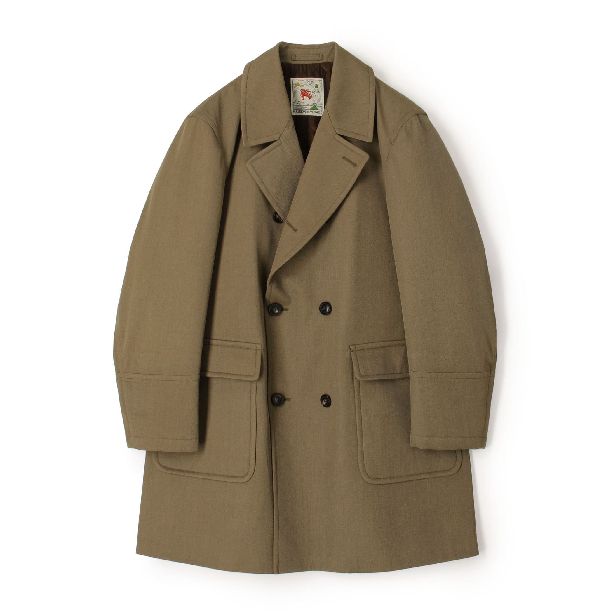 キャバリーツイル ポロコート Loro Piana Green Storm System