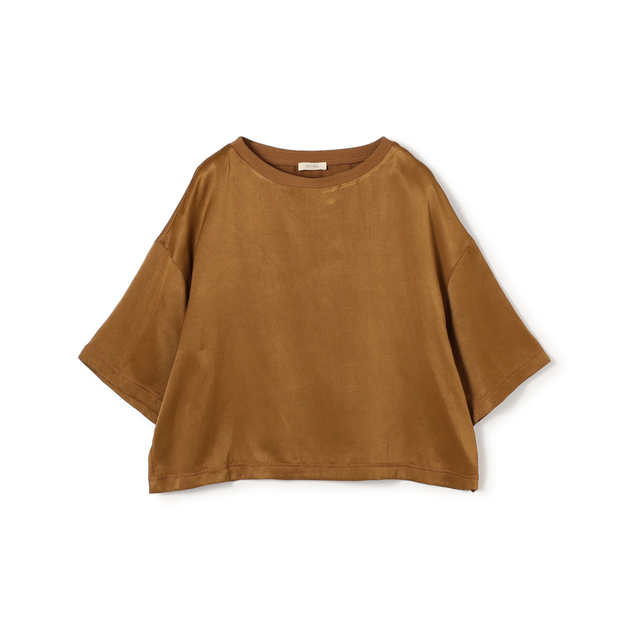 ソフトサテン ビッグTシャツブラウス