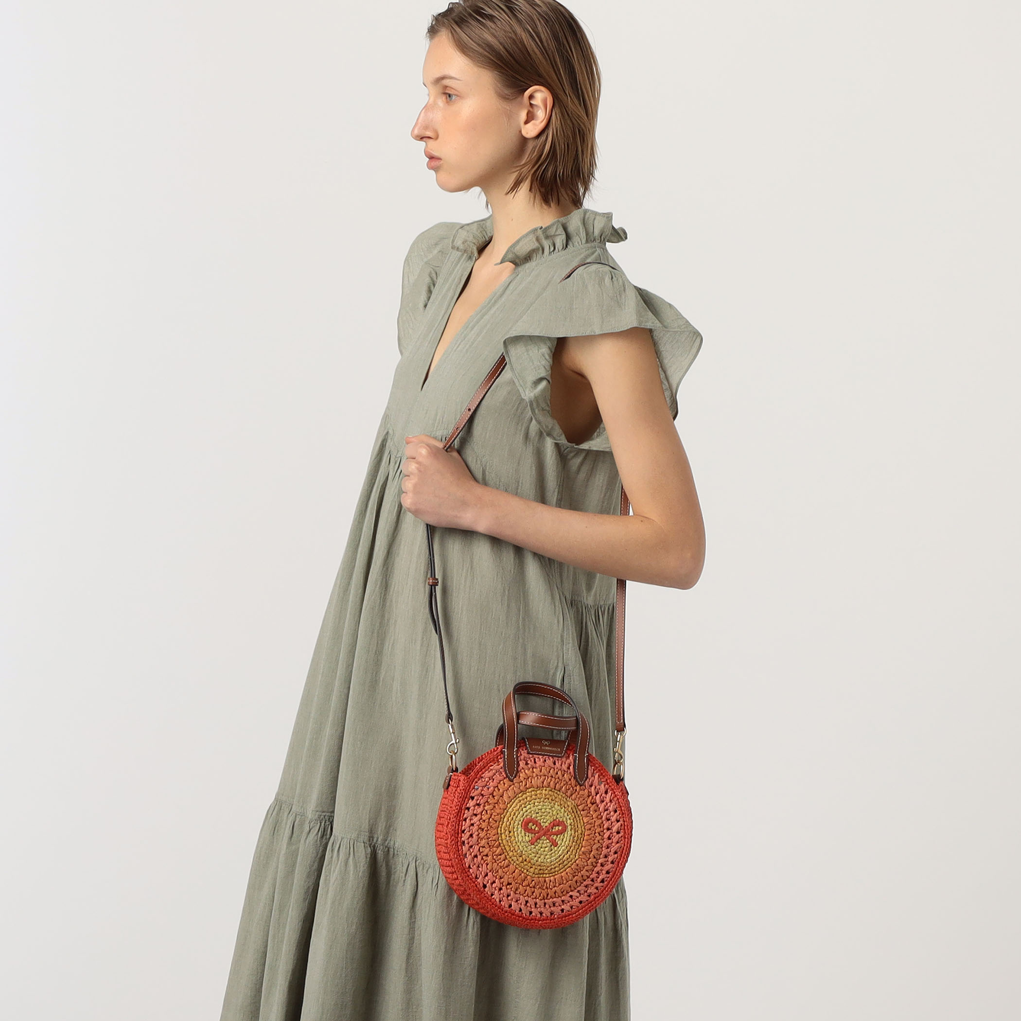 ANYA HINDMARCH SMALL ROUND BOW TOTE バッグ｜トゥモローランド