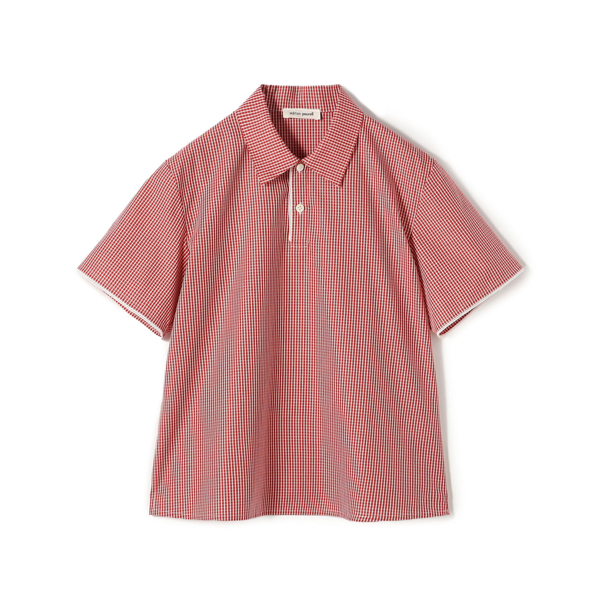 edition pourell コットン ギンガムチェックシャツ