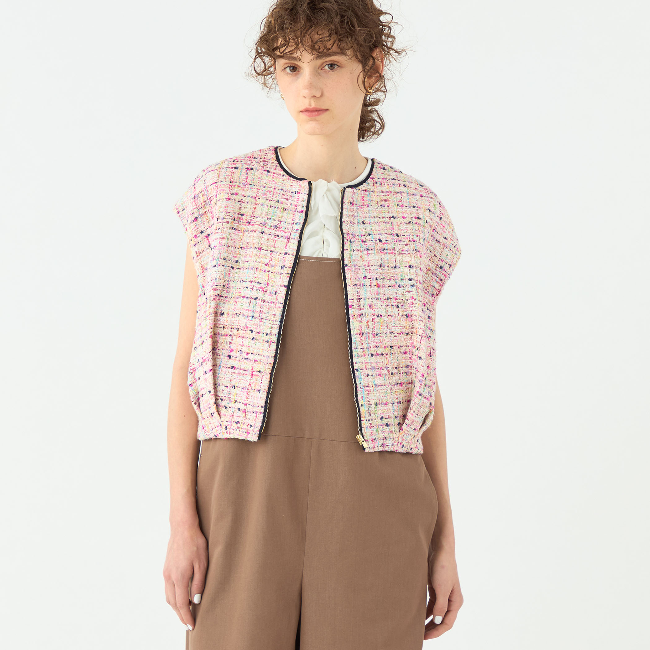 コロレファンシーツイード ジップアップジレ｜トゥモローランド 公式通販