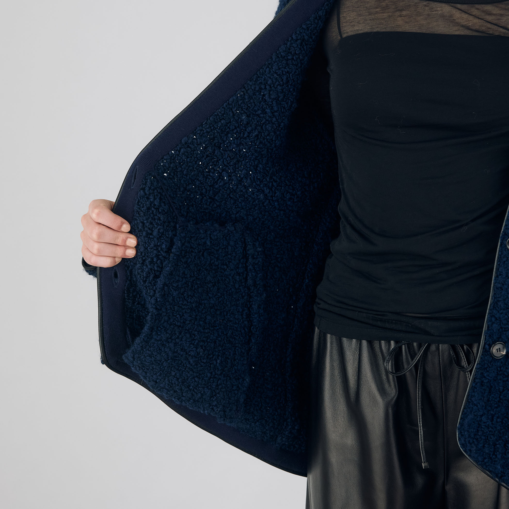 ウールブークレー カラーレスジャケット｜トゥモローランド 公式通販