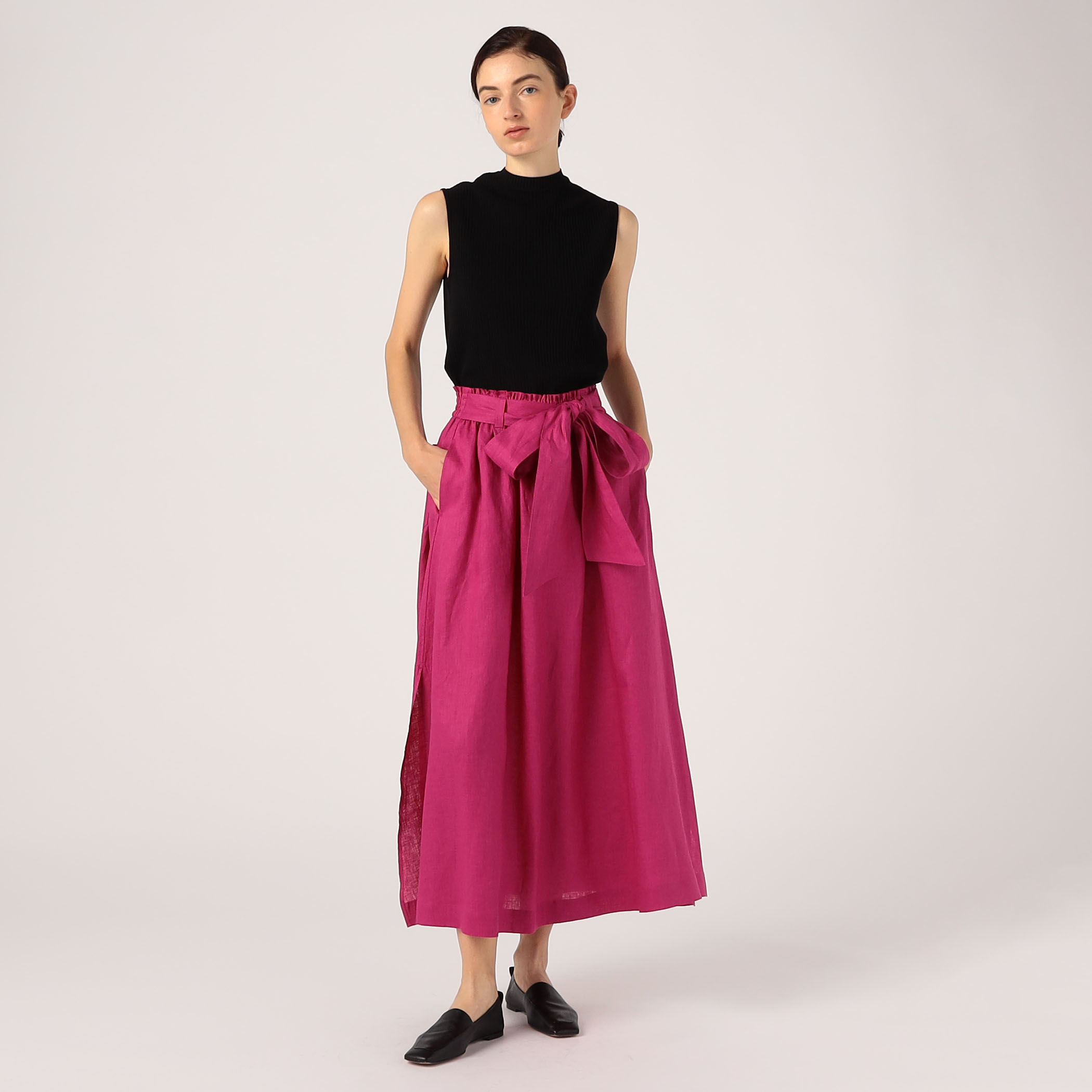 HYKE LINEN MAXI SKIRT｜トゥモローランド 公式通販