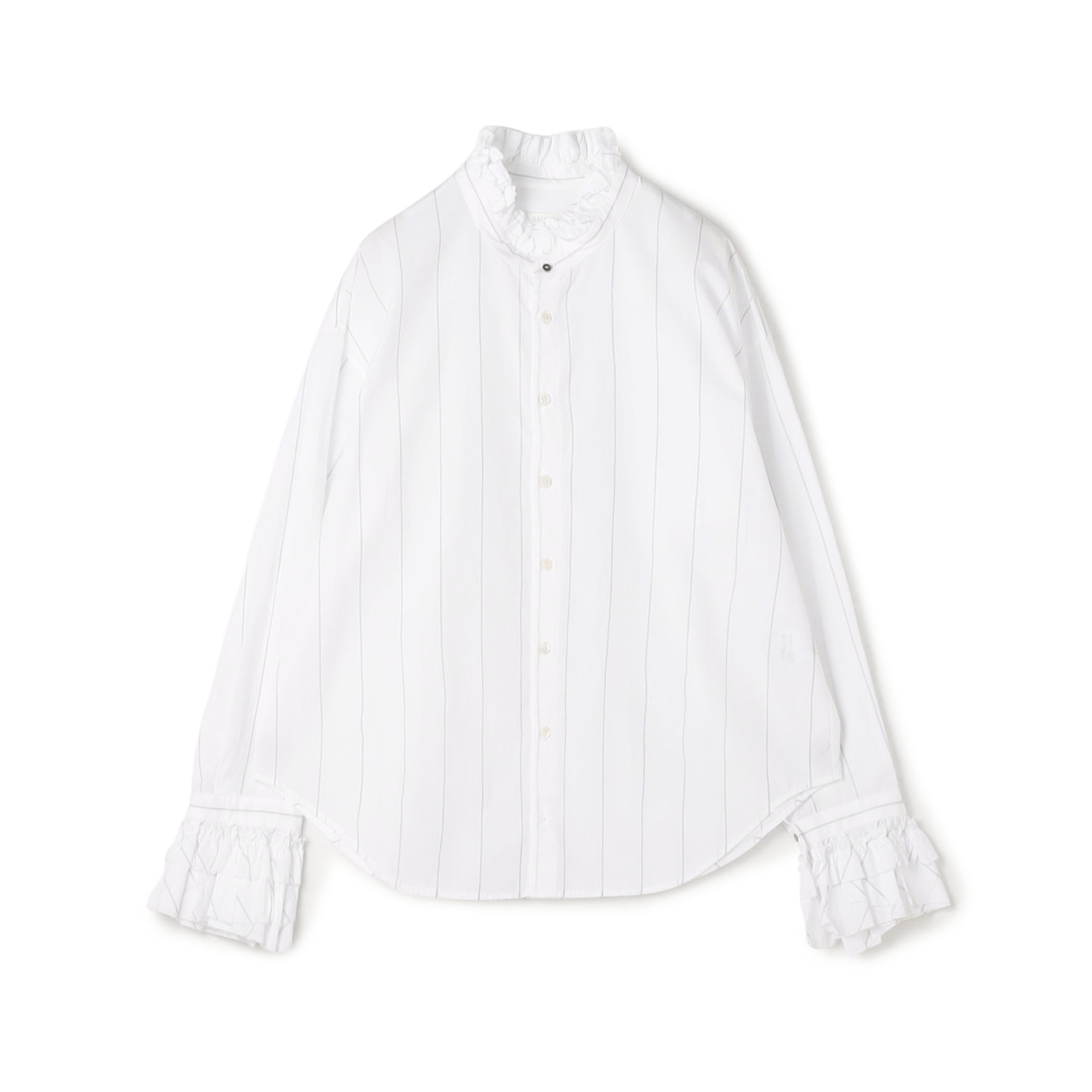 コットン フリルシャツ