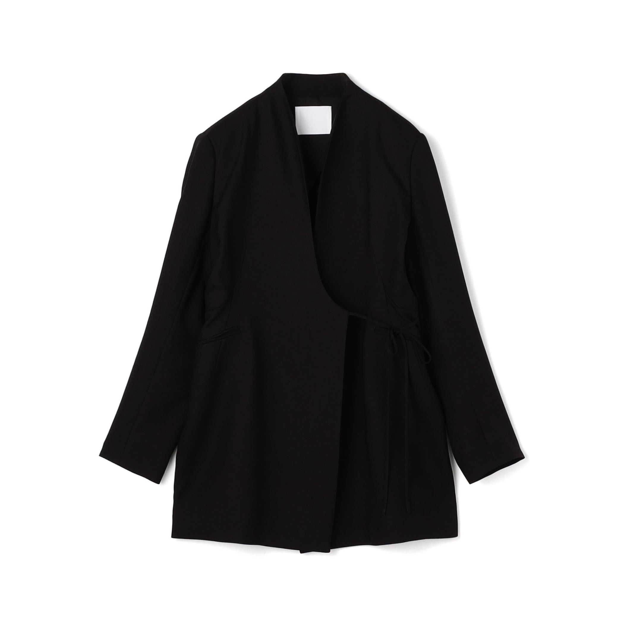 Mame Kurogouchi Triacetate Polyester Collarless Jacket カラーレスジャケット