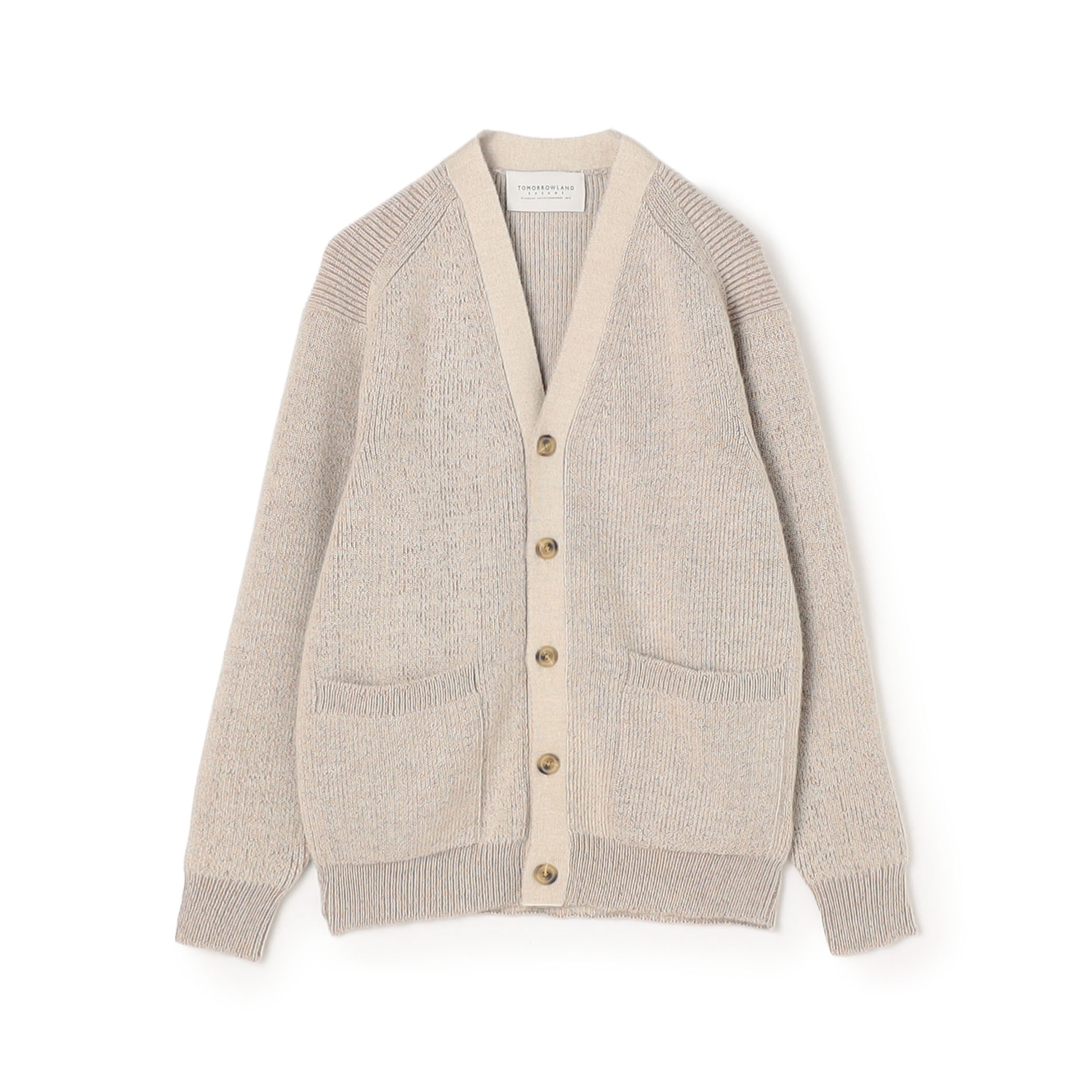 【WEB先行予約】TOMORROWLAND tricot アルパカ 片畦 Vネックカーディガン