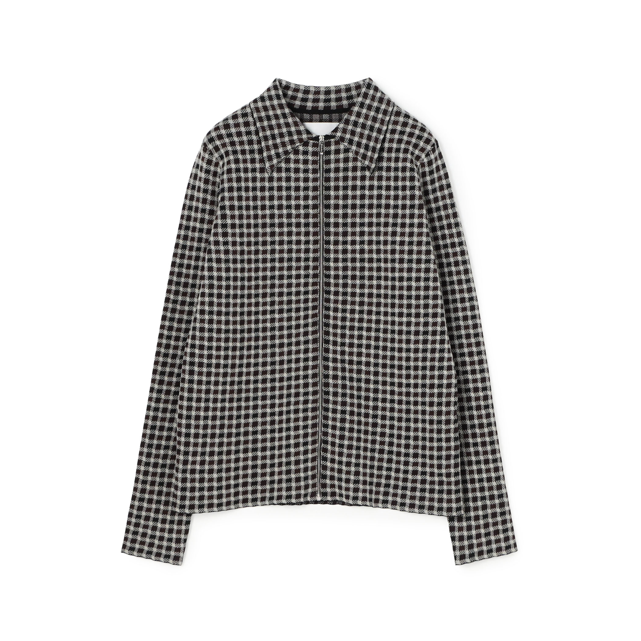 JIL SANDER ポリエステルウール ジップアップシャツ