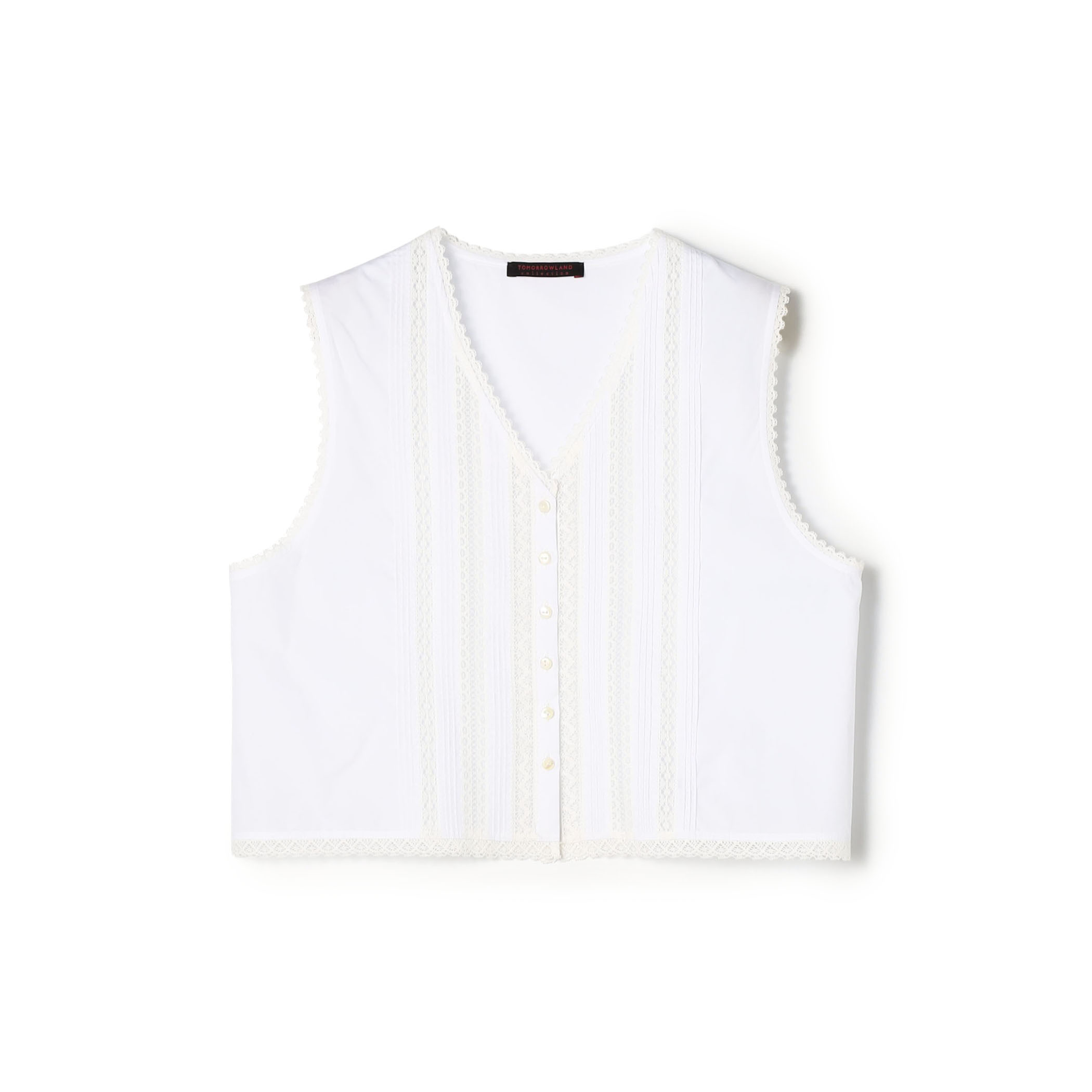 コットンコンビネーション ショートブラウス