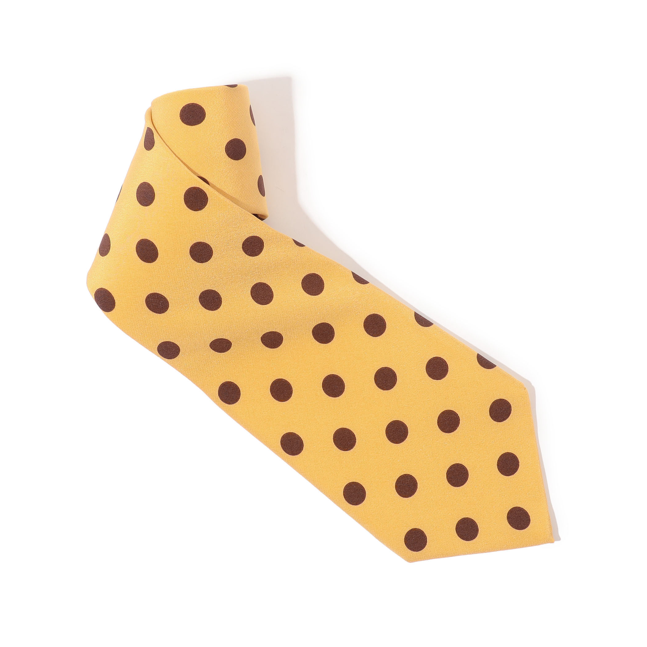 MAISON et VOYAGE シルクプリント 12mmドット ワイドタイ