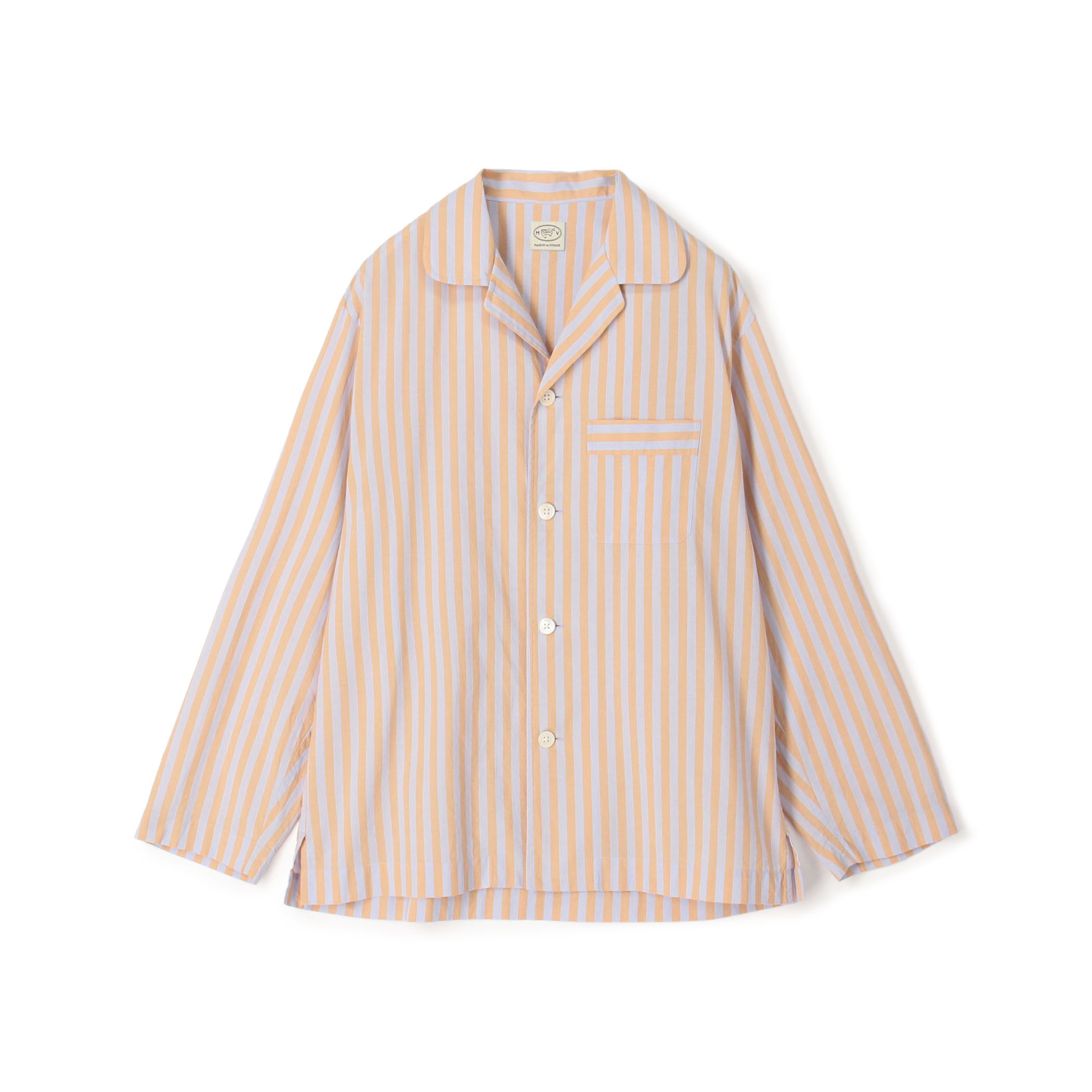 コットン ライトウェイトポプリン パジャマシャツ