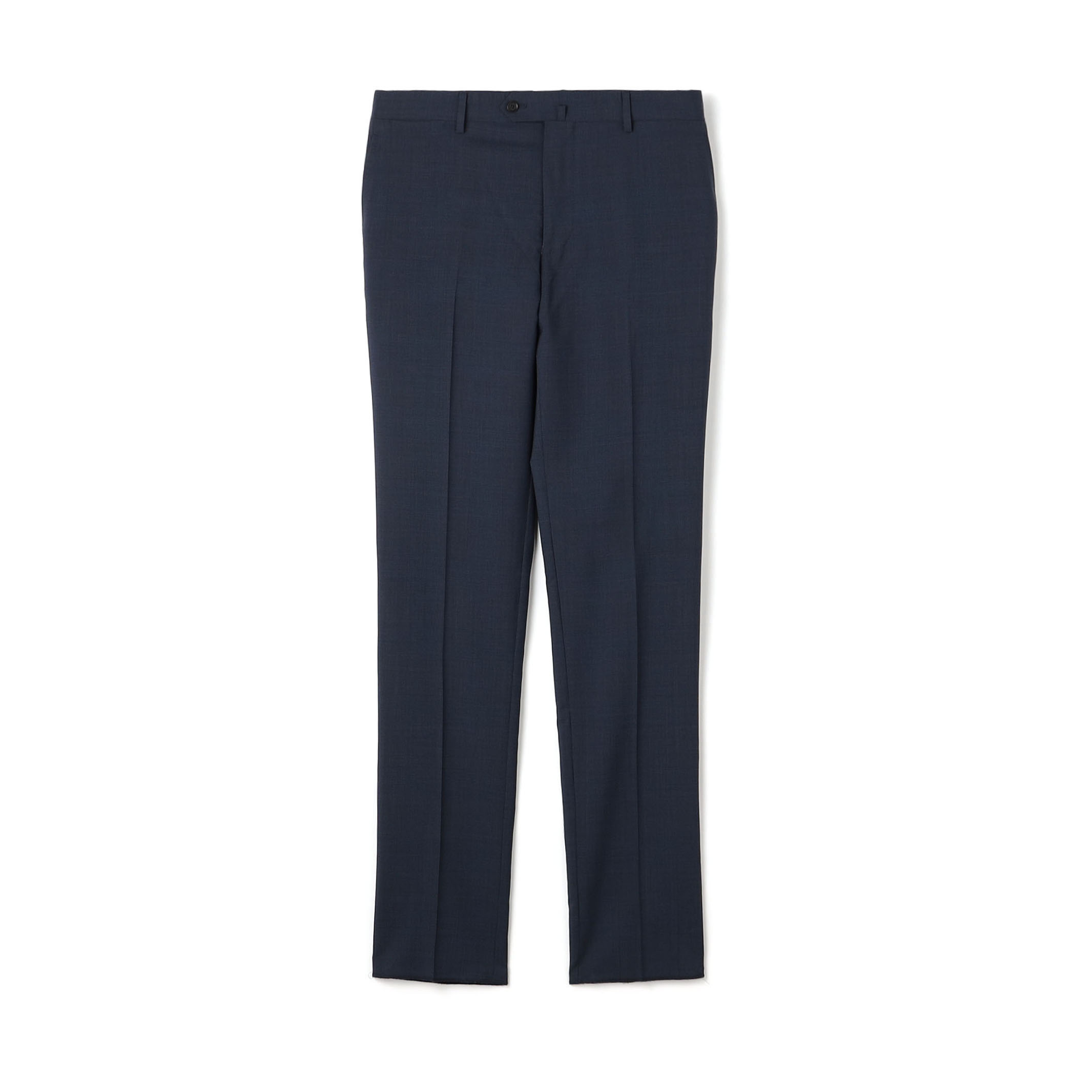 Super120'sウールポリエステル ノープリーツスリムスラックス