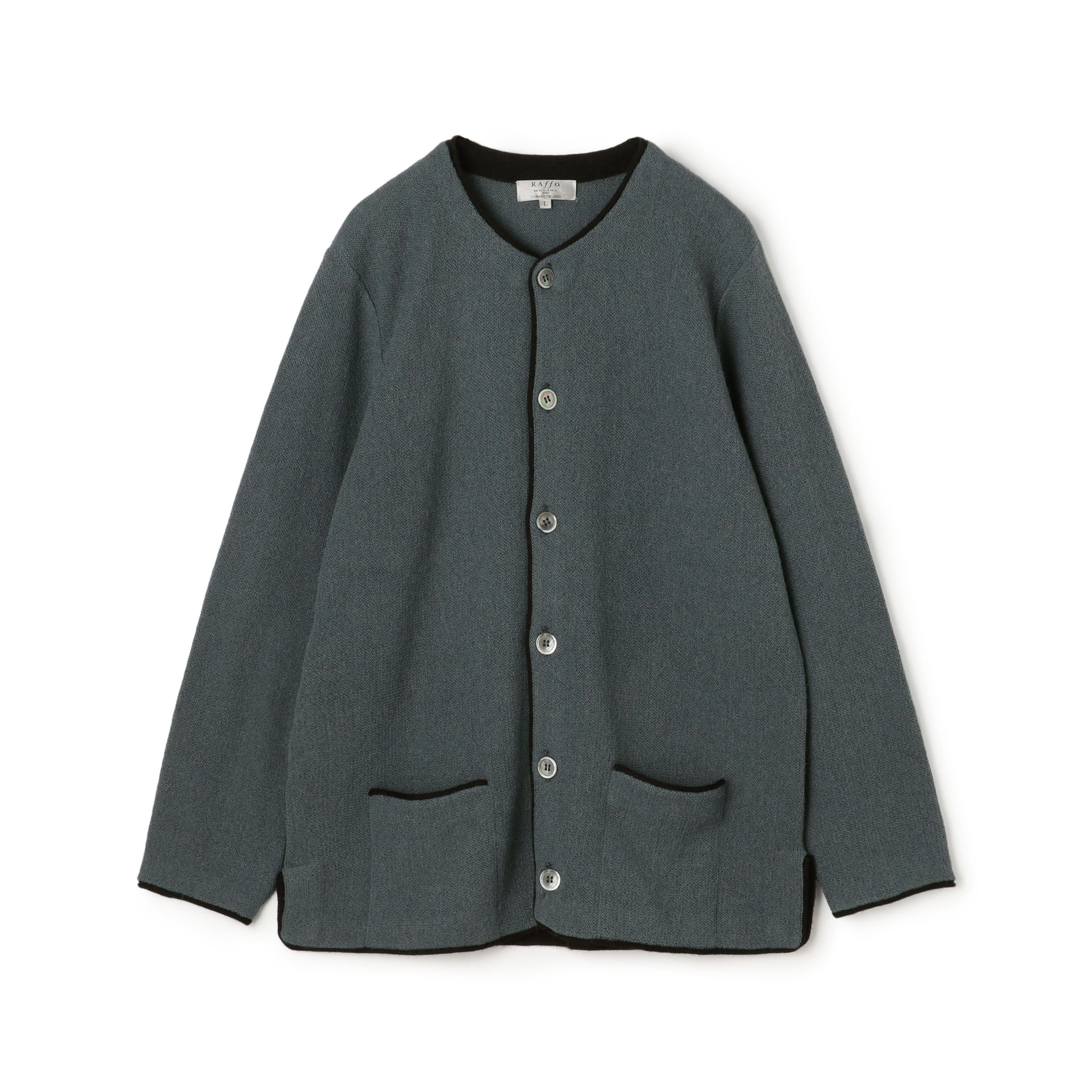 【別注】Raffa Molina パイピング クルーネック ニットカーディガン