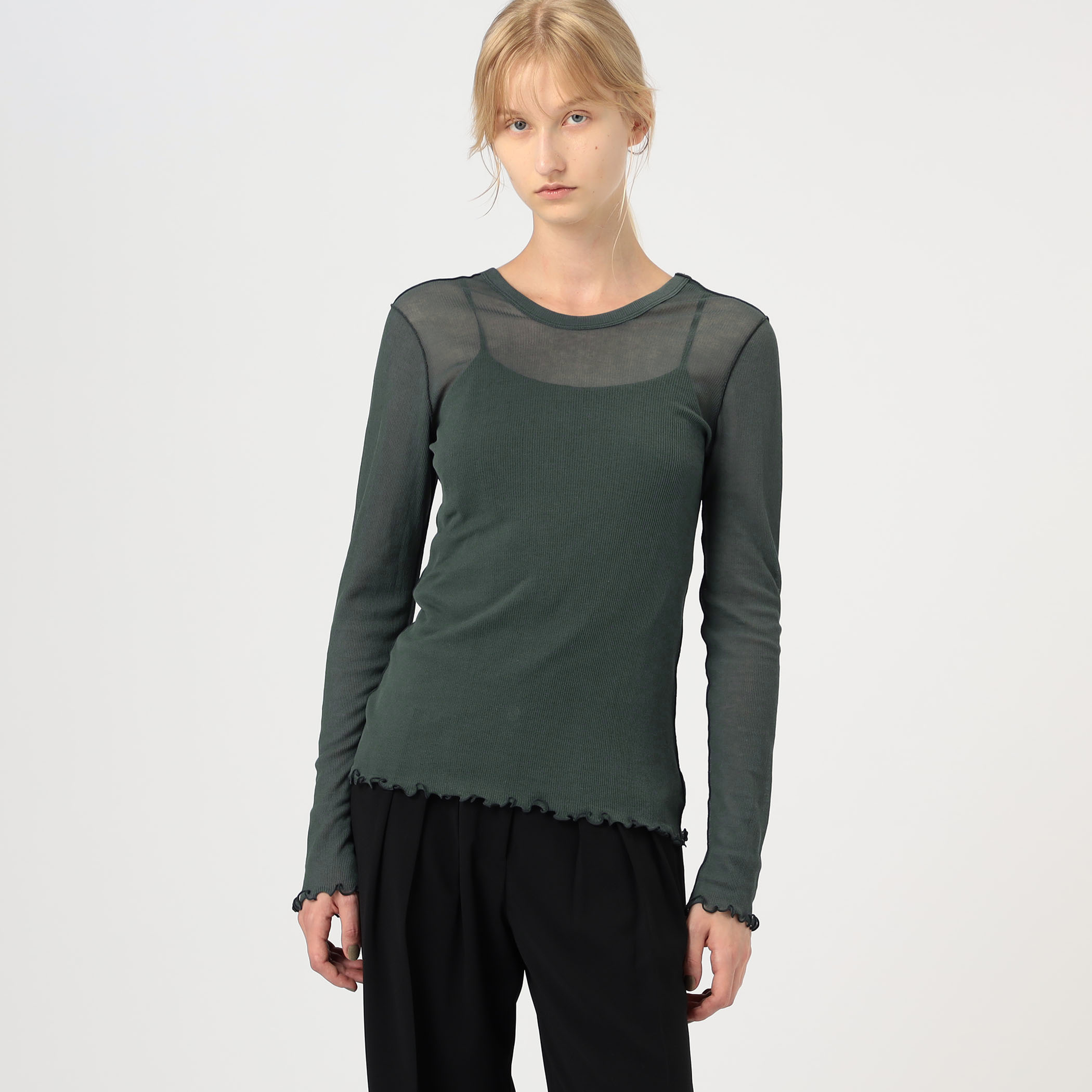 HAKUJI シアーリブ ロングスリーブ プルオーバー｜トゥモローランド