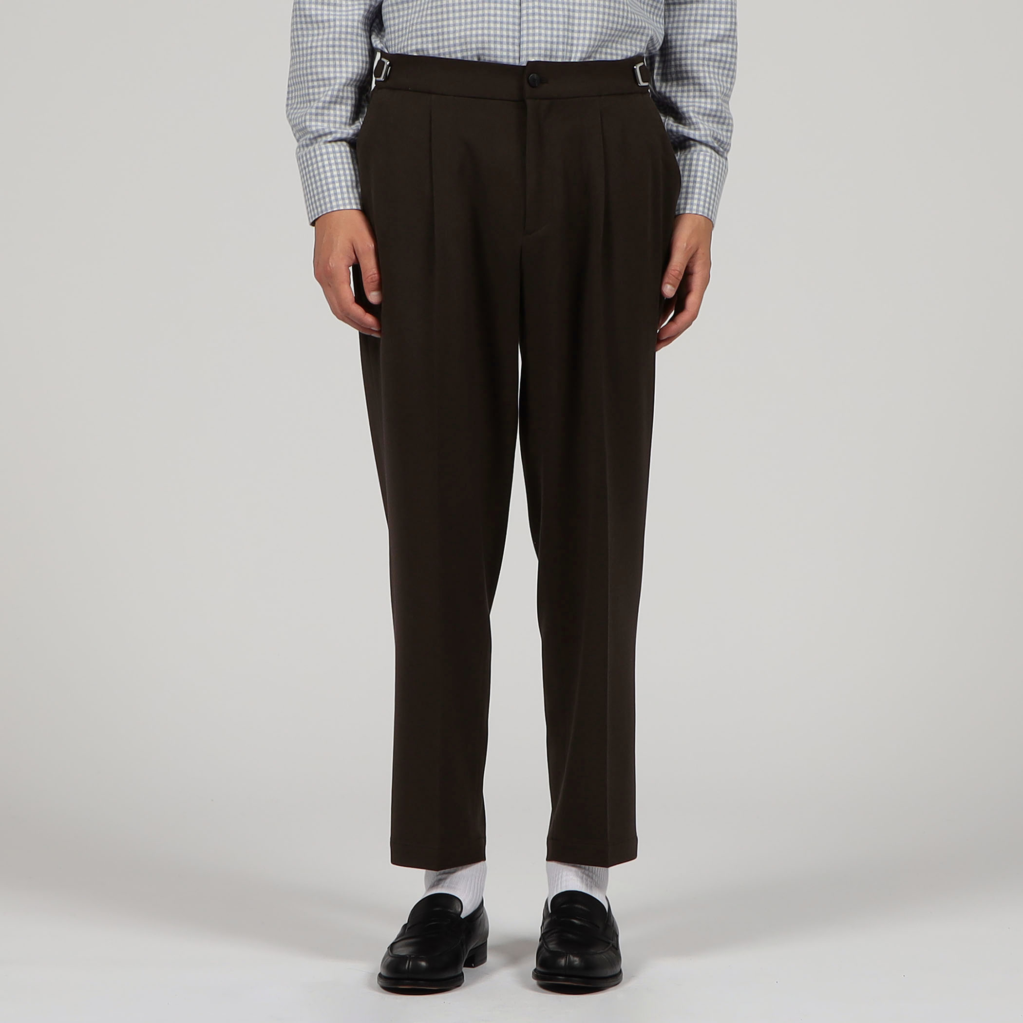 Cellar Door LEO T ポリエステルレーヨン サイドアジャスターパンツ