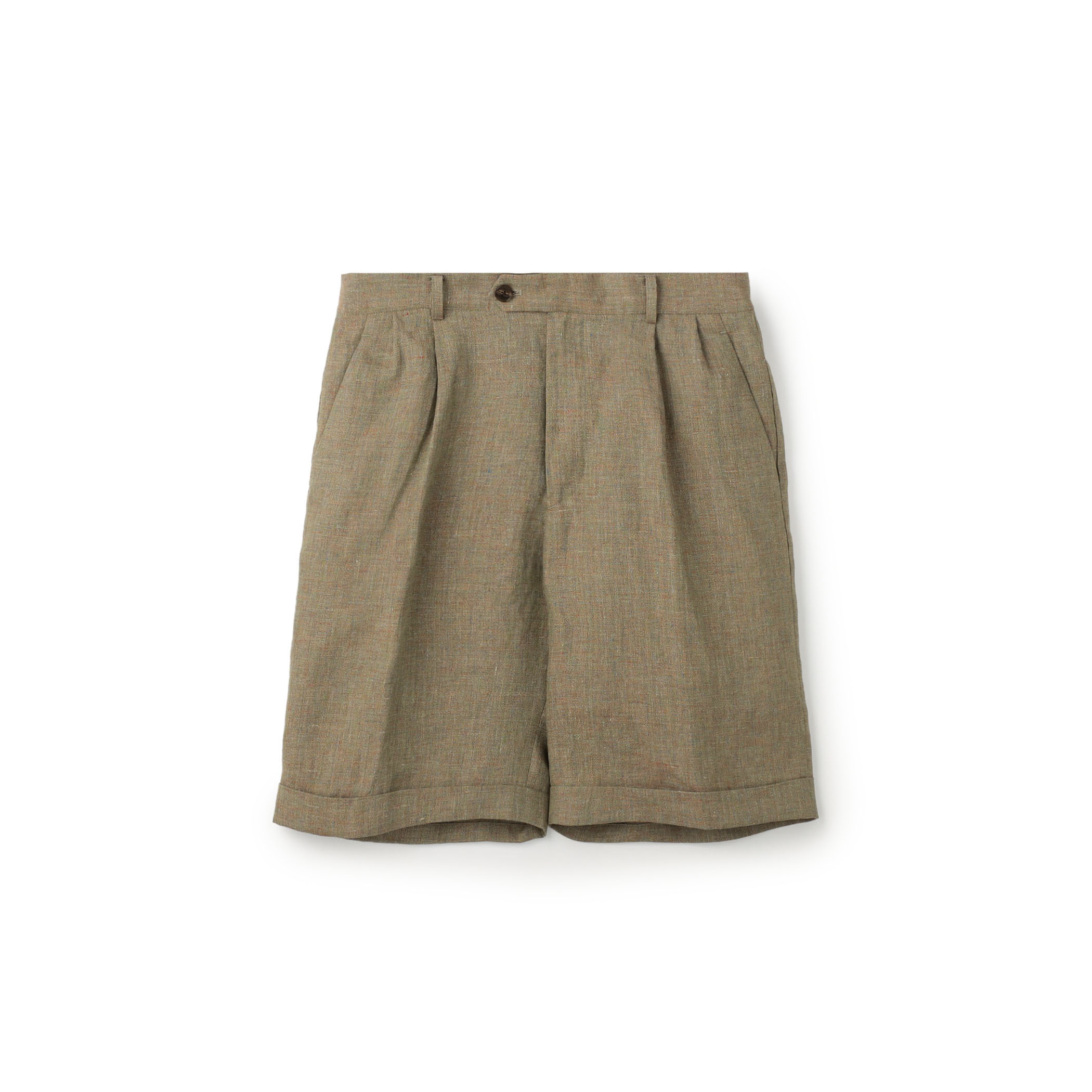 ミックスリネン 2タックワイドショーツ