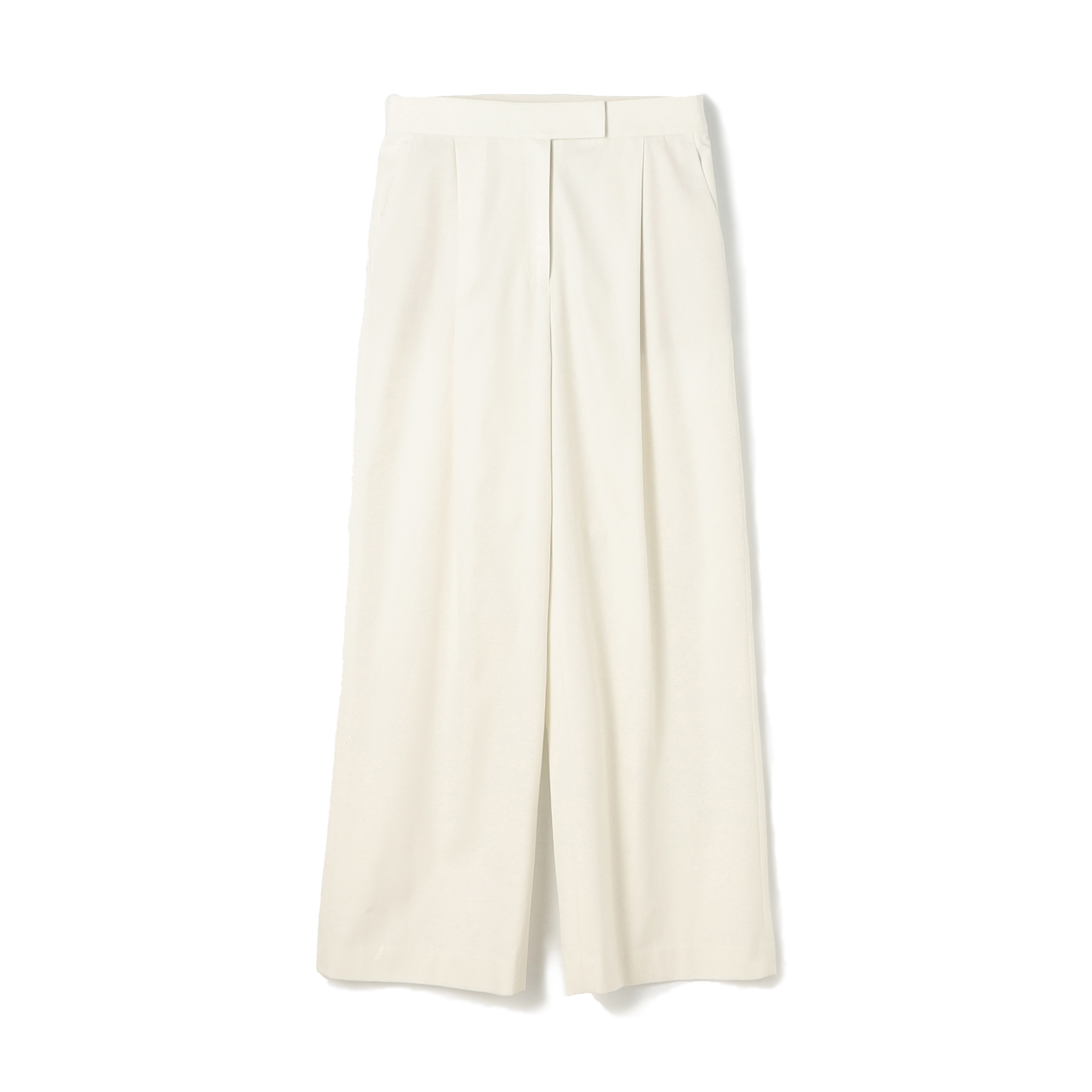 ■コットンギャバジン タックワイドパンツ