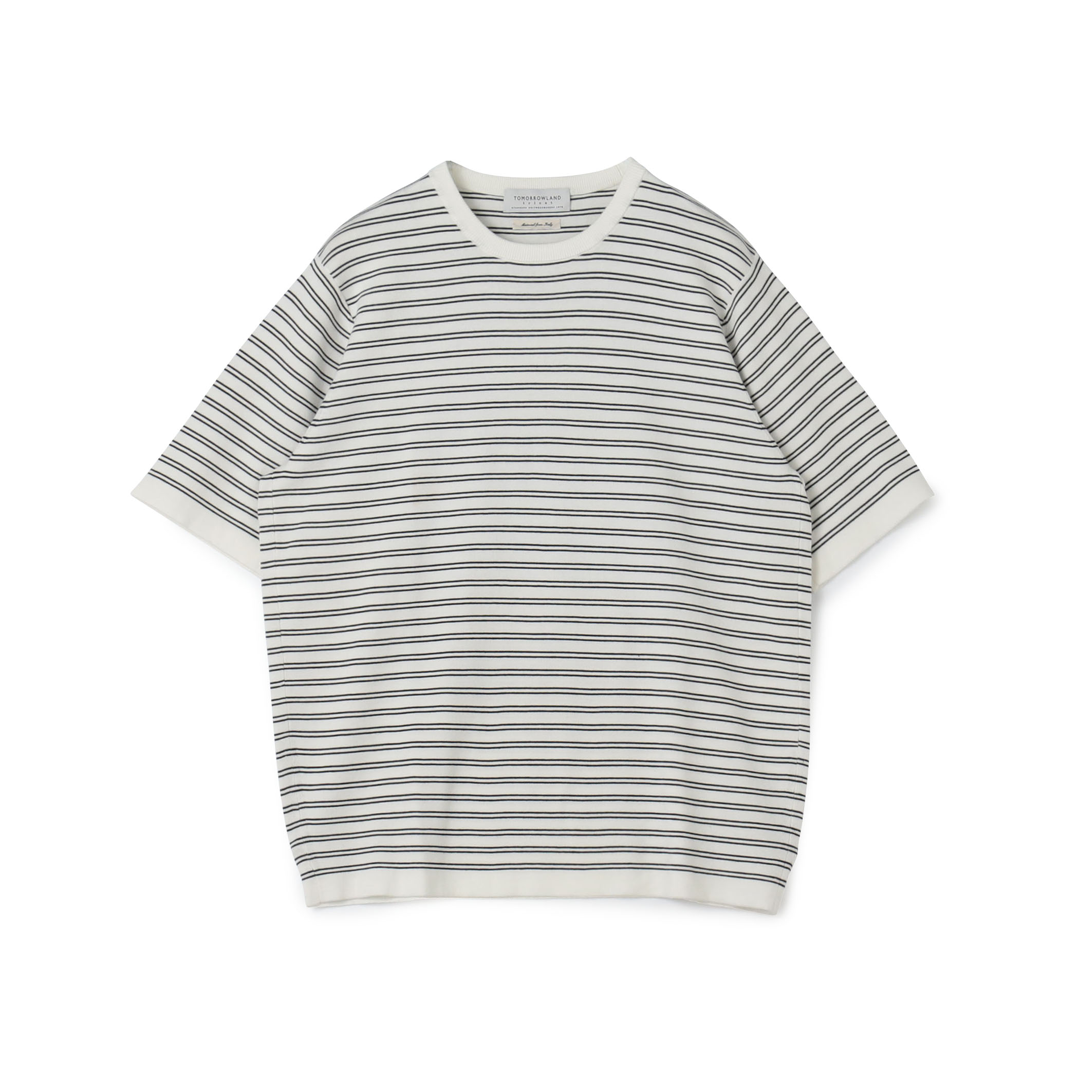 ■TOMORROWLAND tricot シーアイランドコットン ハーフスリーブクルーネックニット