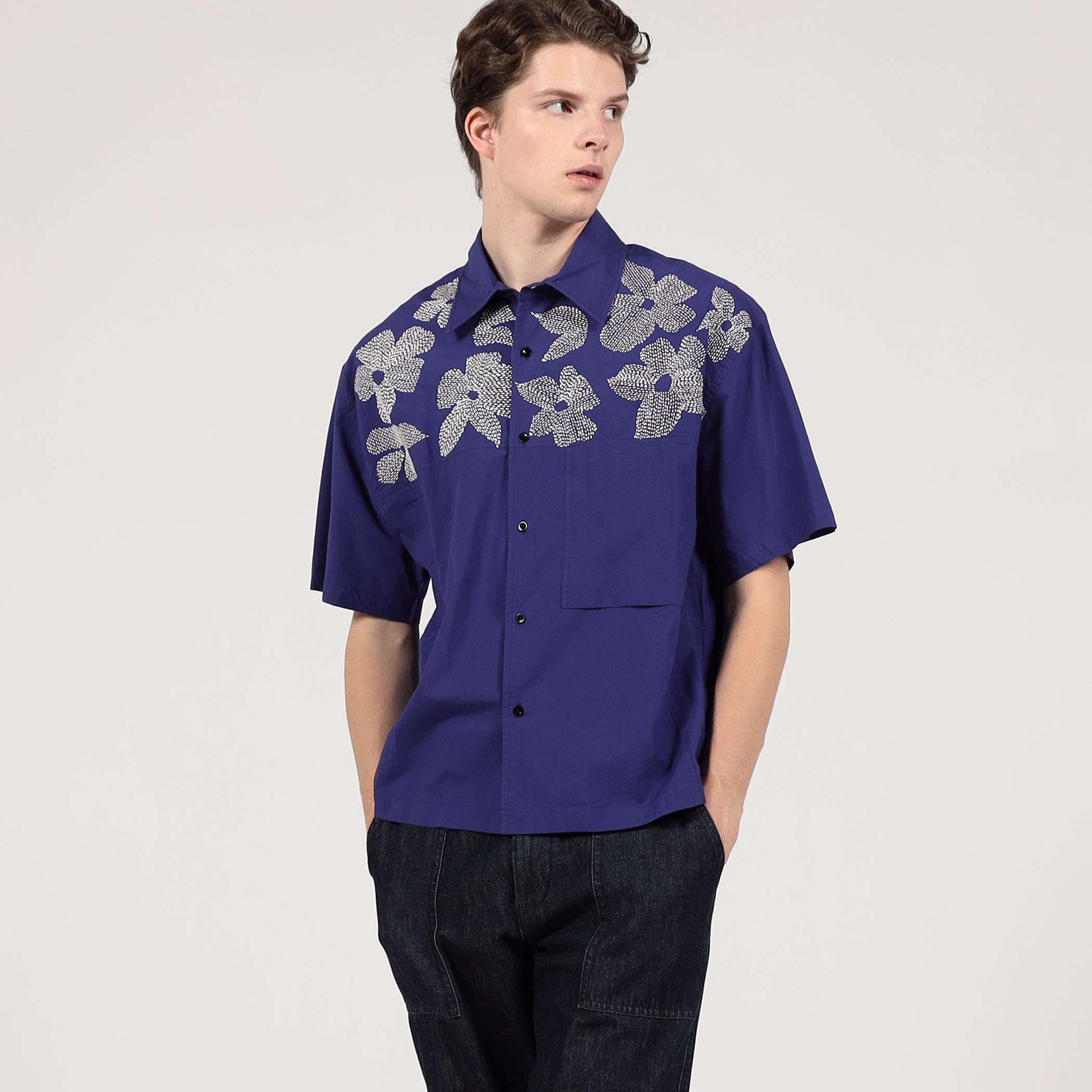 トップス mii mii SHIRTS RAMAFLOWER エンブロイダリーシャツ