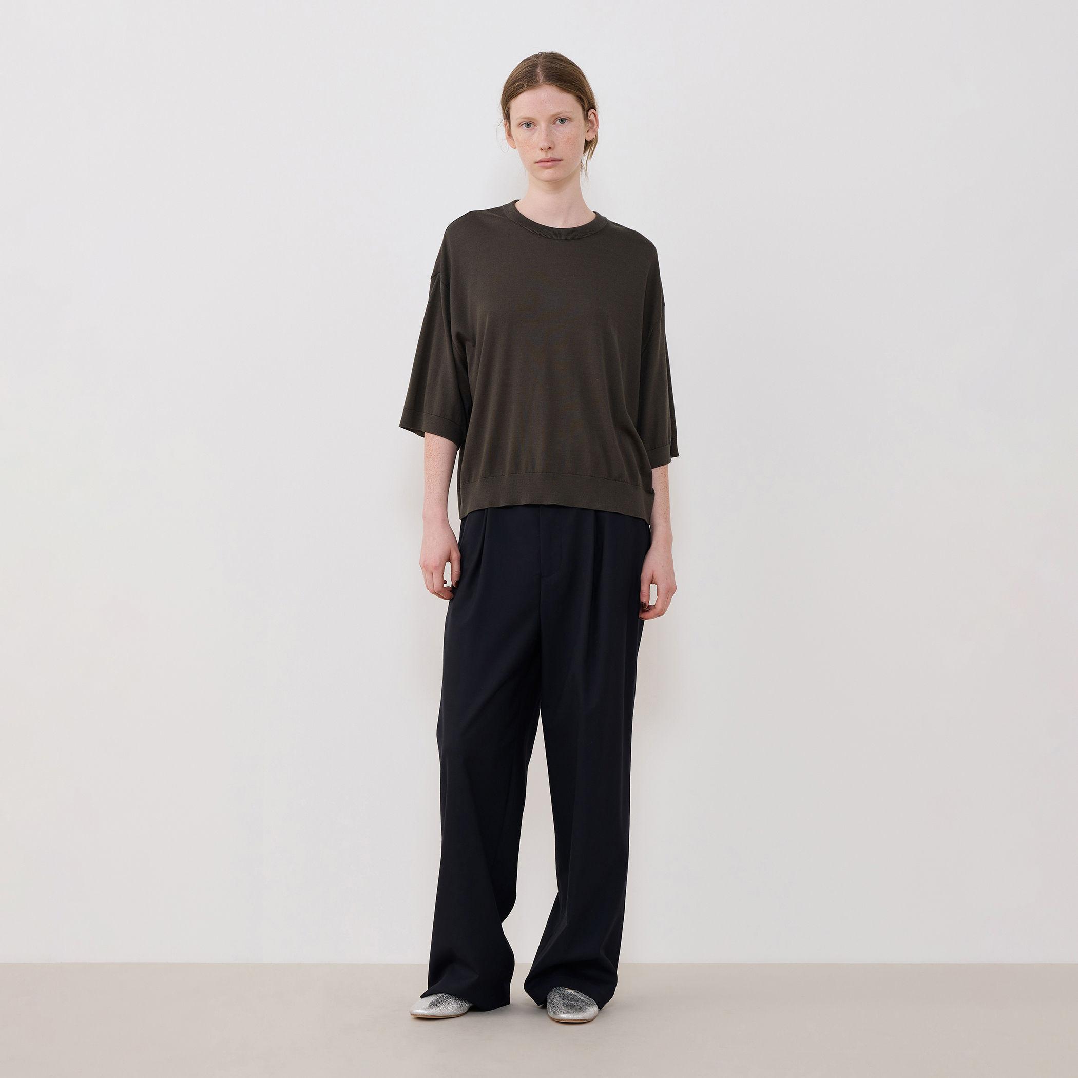 【美品♪】GALERIE VIEコットンシルクハーフジッププルオーバー GALERIE VIE コットンシルクハーフジッププルオーバー