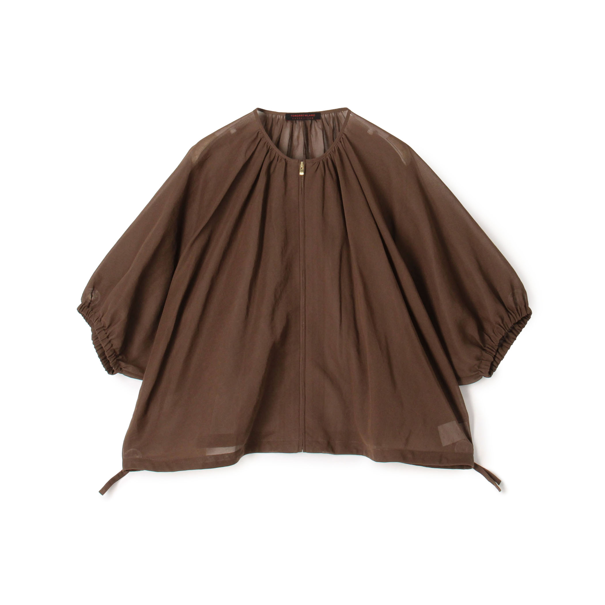 【WEB先行予約】ルコットンオーガンジー ジップアップライトブルゾン