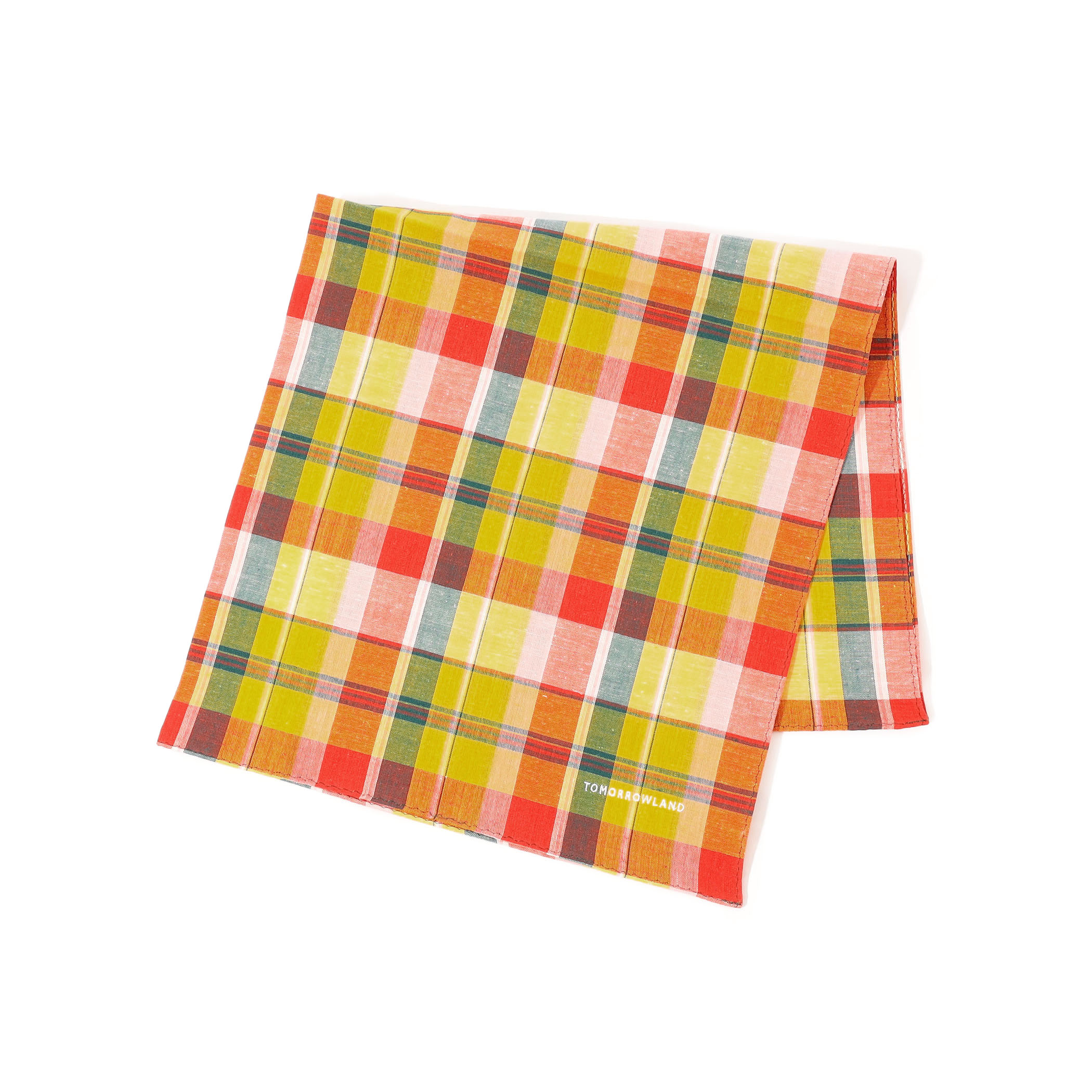 TOMORROWLAND コットンリネン チェックハンカチ