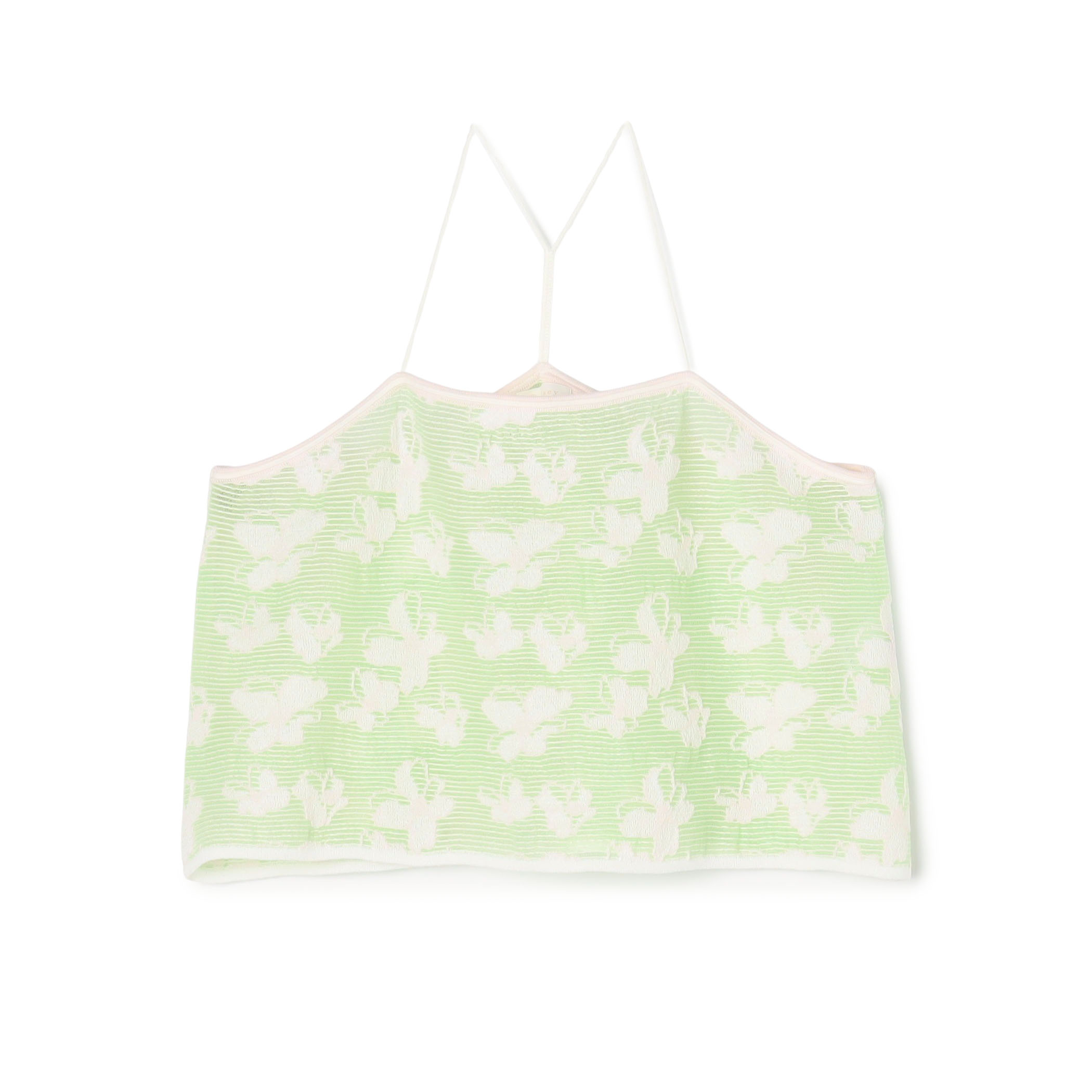 シースルーフラワー ショートキャミソール